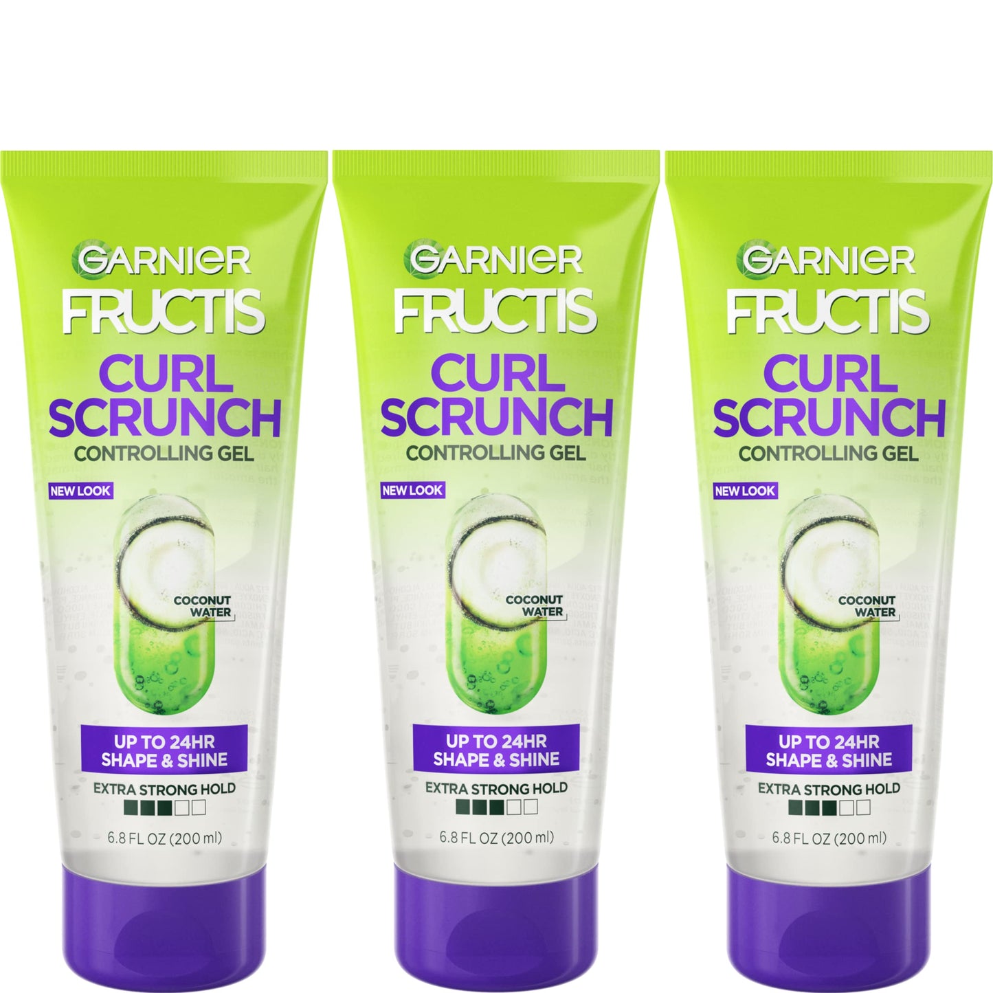 Garnier Fructis Style Curl Scrunch Controlling Gel for Shape & Shine, 6.8 Fl Oz, 3 Count (Packaging May Vary) Beauty & Personal Care Garnier