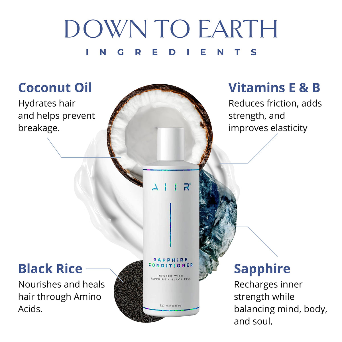 AIIR Sapphire Conditioner - Hydrating Repair for Dry Damaged Hair, 8 oz