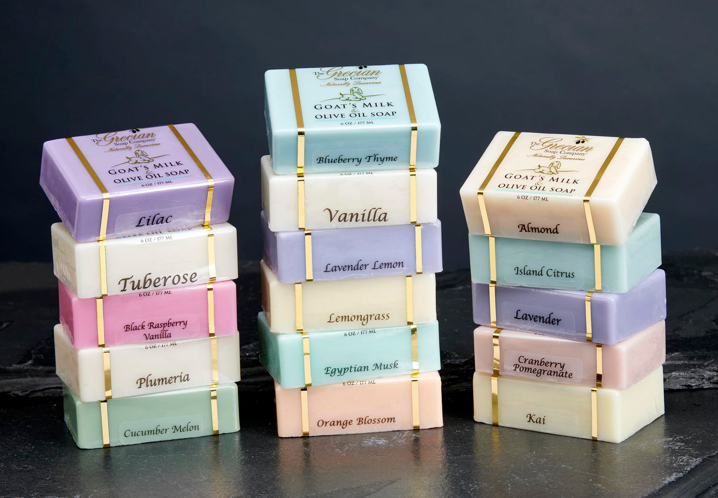 Grecian Goats Milk & Olive Oil Soap Bar 3-pack Orange Blossom Scent: Handmade, All-Natural, Soap for Dry & Sensitive Skin, Anti-Aging, pH-Balanced Beauty & Personal Care The Grecian Soap Company