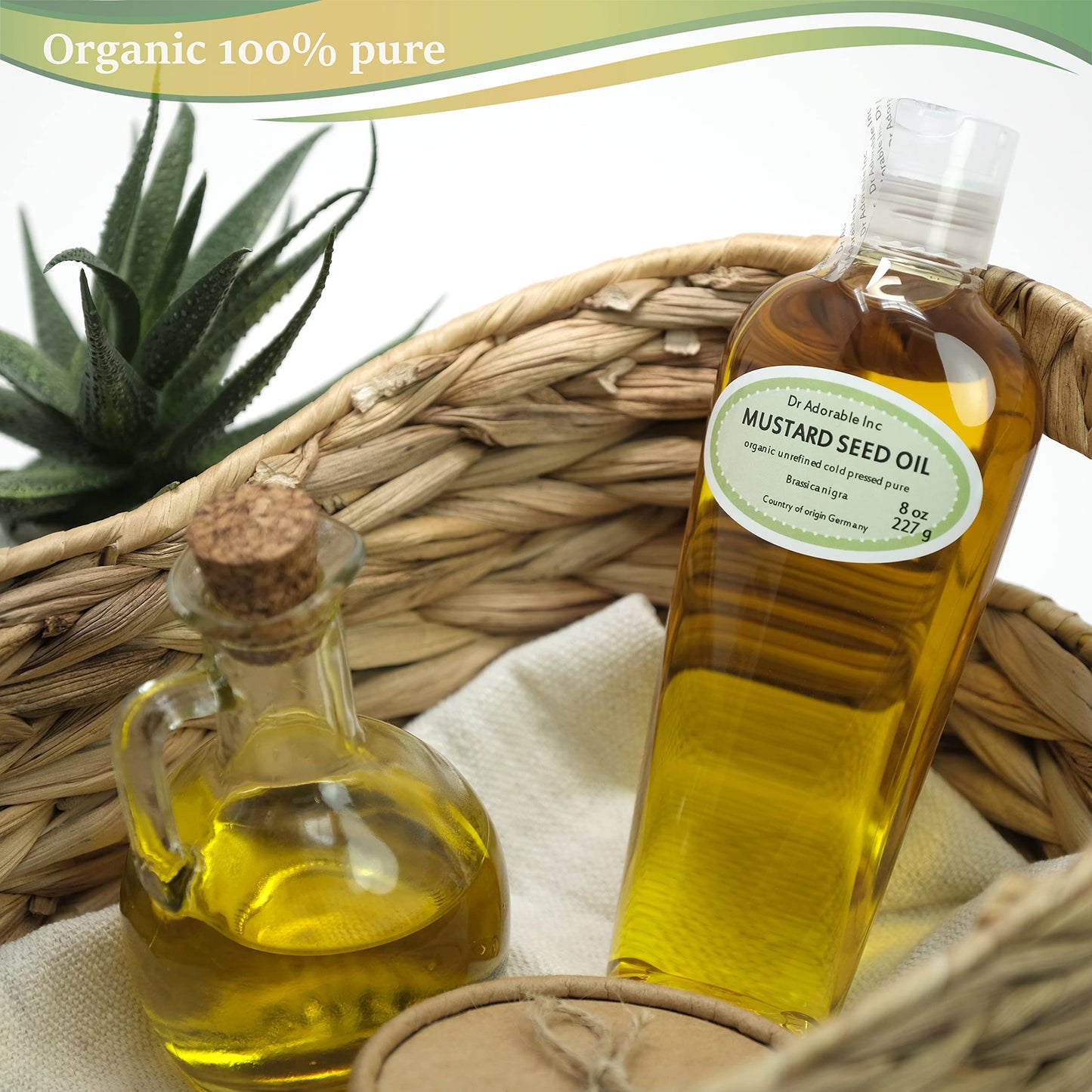 Dr Adorable - 8 oz - Mustard Seed Oil - Unrefined 100% Pure Natural Premium Organic Cold Pressed Beauty & Personal Care Dr Adorable