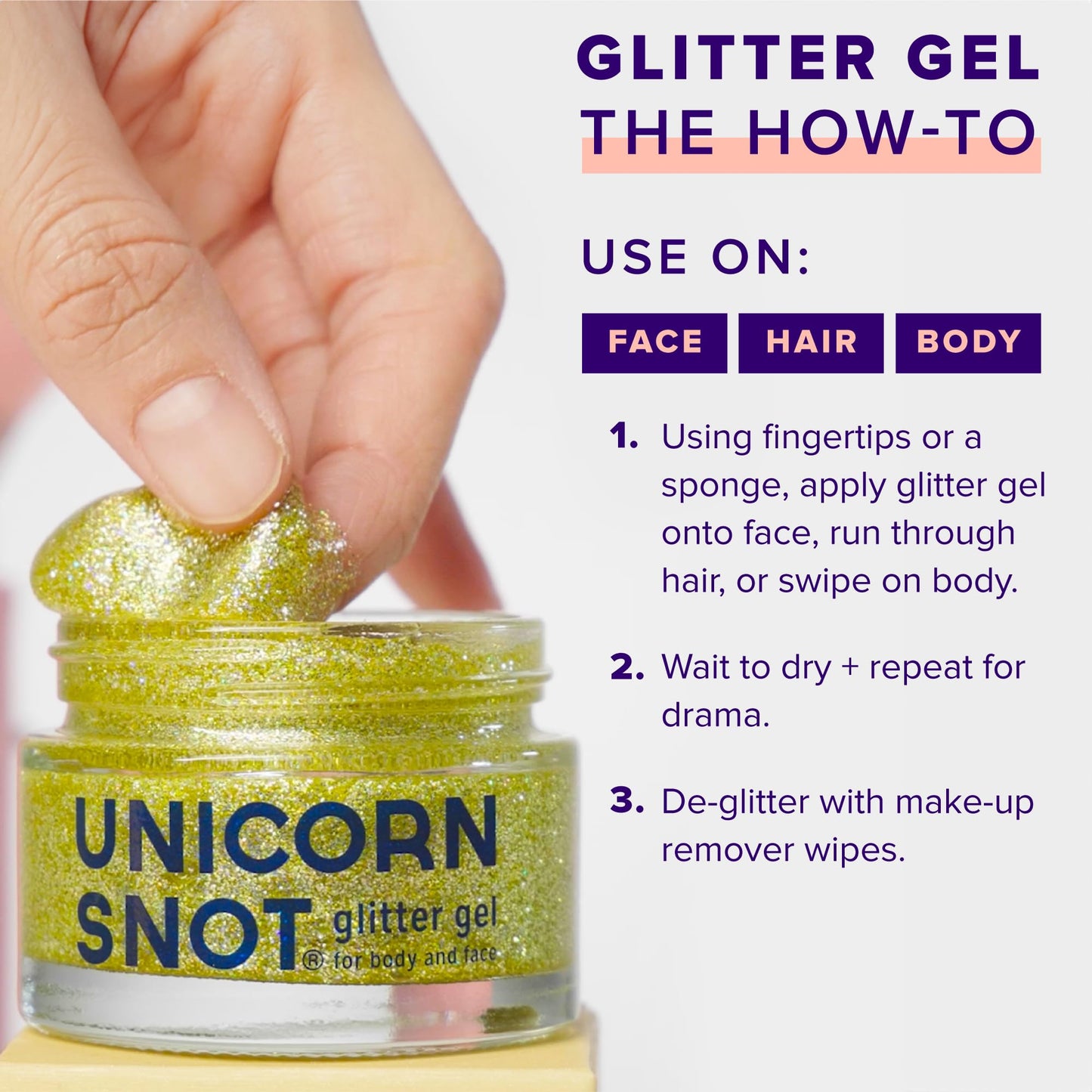 UNICORN SNOT Holographic Face Glitter & Body Glitter Gel | Holiday Glitter Makeup: Stocking Stuffers & Christmas Gift | Hair Glitter, Vegan & Cruelty Beauty & Personal Care UNICORN SNOT