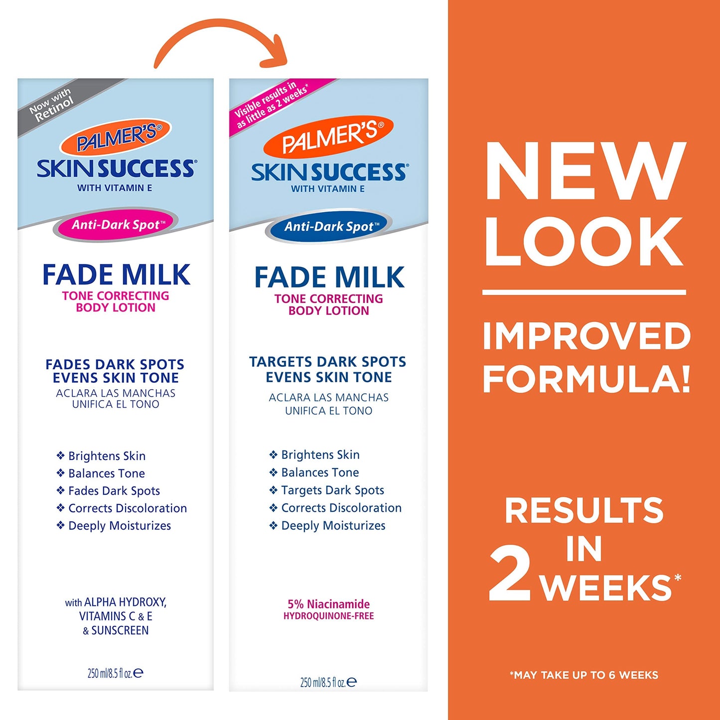 Palmer's Skin Success Anti-Dark Spot Fade Milk Body Lotion, 8.5 Oz, Moisturizer with Niacinamide, Fades Age Spots, Helps Uneven Skin Tone Beauty & Personal Care Palmer's