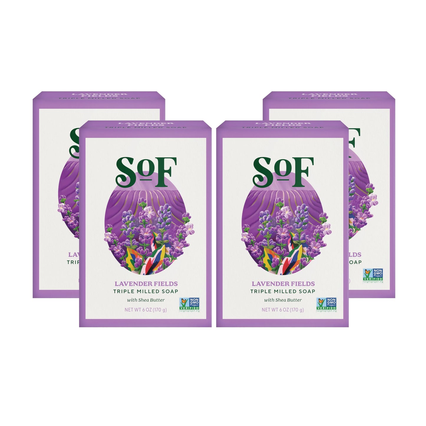 South Of France SoF Triple Milled Bar Soap - With Coconut Oil & Organic Shea Butter- Vegan & Non GMO- Free From Phthalates, Sulfates & Parabens Beauty & Personal Care South Of France