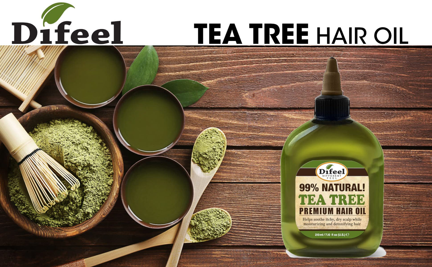Difeel Premium Natural Hair Oil - Tea Tree Oil for Dry Scalp 7.1 Ounce Beauty & Personal Care Difeel