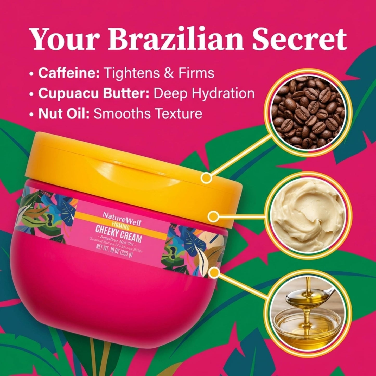 NATURE WELL Ultra-Rich Firming & Tightening Cheeky Body Cream, Promotes Deep Hydration, Fast Absorbing, Scents of Pistachio Cream, Almond Blossom Beauty & Personal Care NATURE WELL