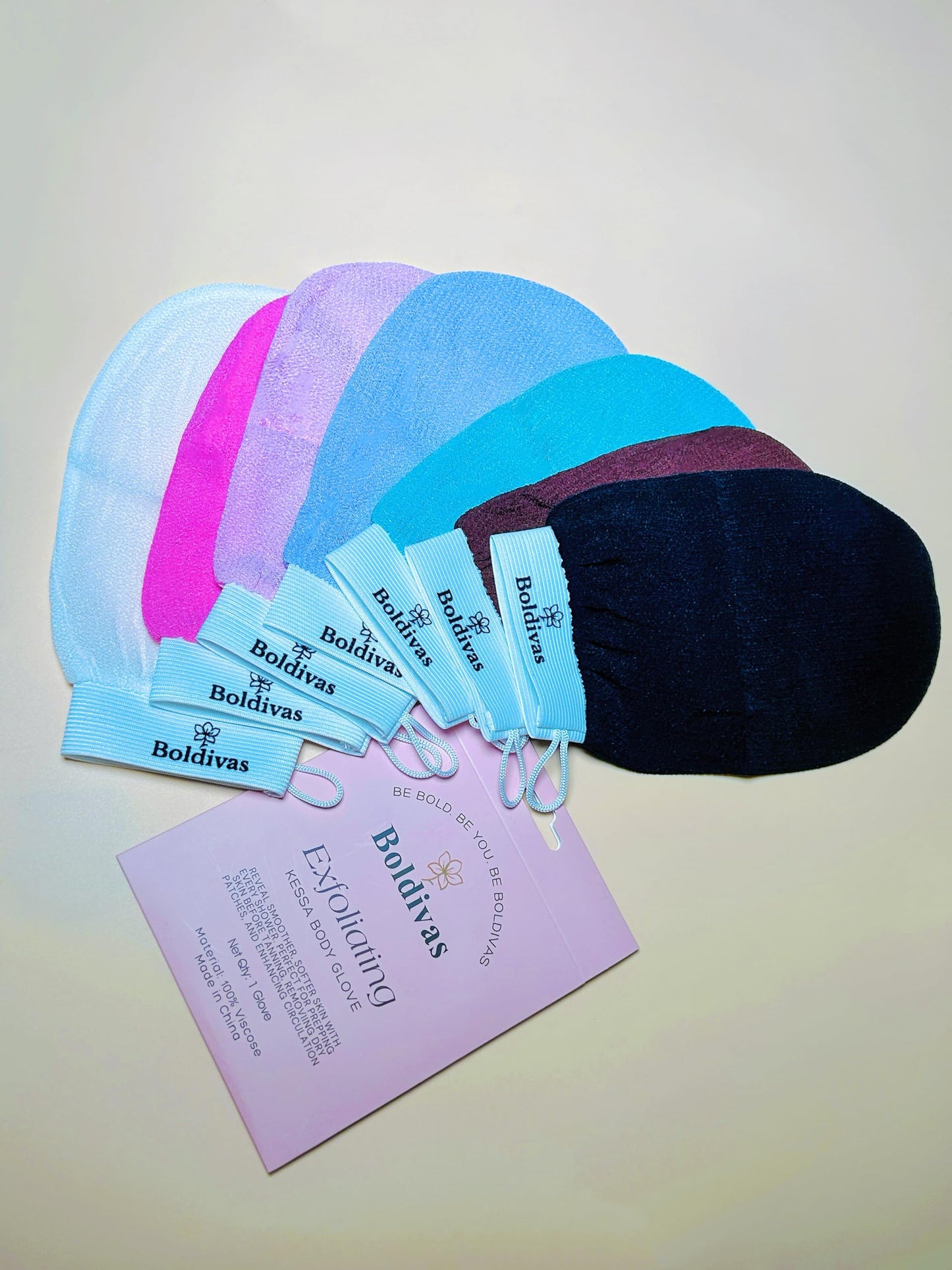 Boldivas Exfoliating Hammam Mitt, 100% Viscose, One Size (Black) Beauty and Personal Care Boldivas