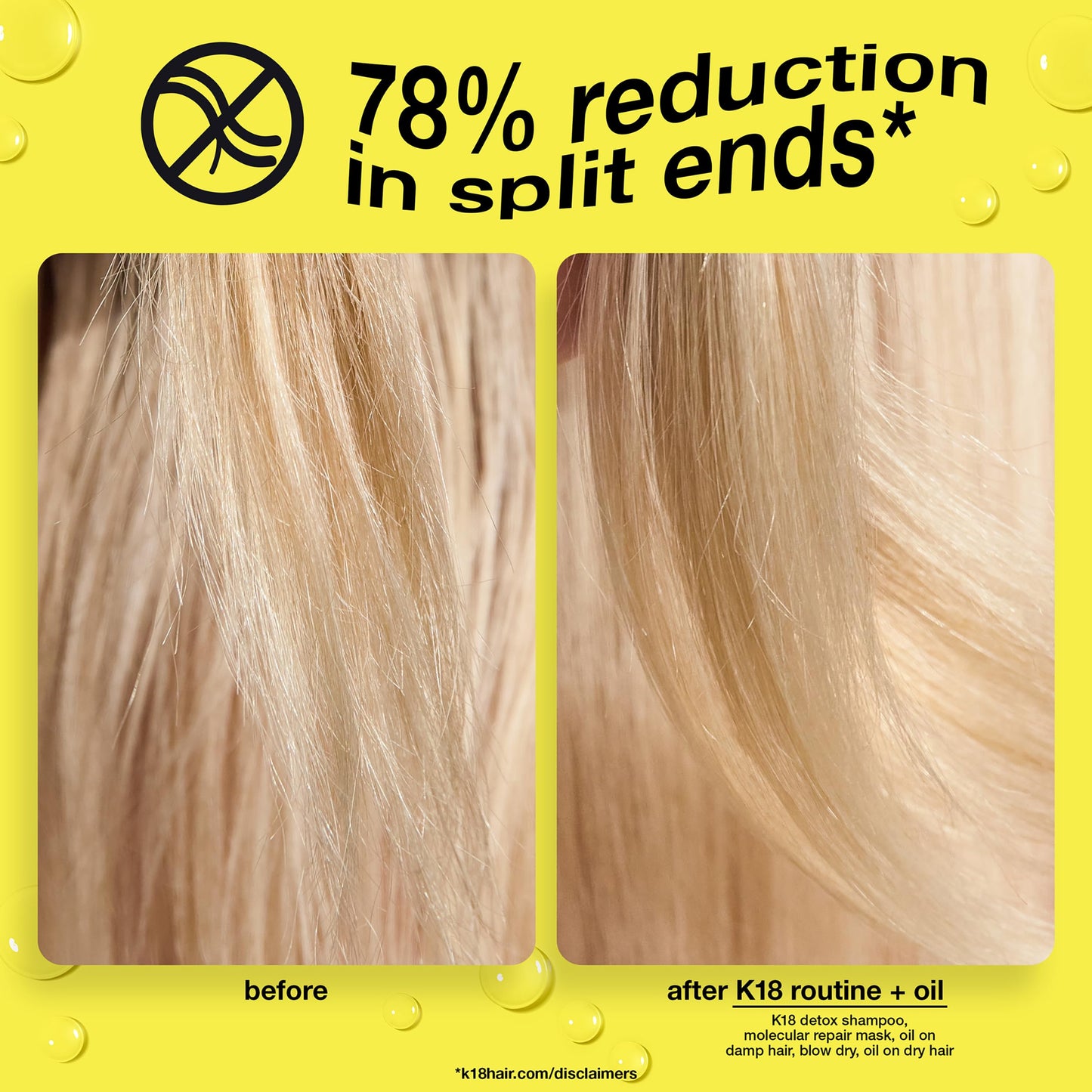 K18 Molecular Repair Hair Oil - Strengthening Peptide Damaged Hair Treatment Oil - 24-Hour Frizz Control + Heat Protectant - Helps Reduce Split Ends + Beauty and Personal Care K18