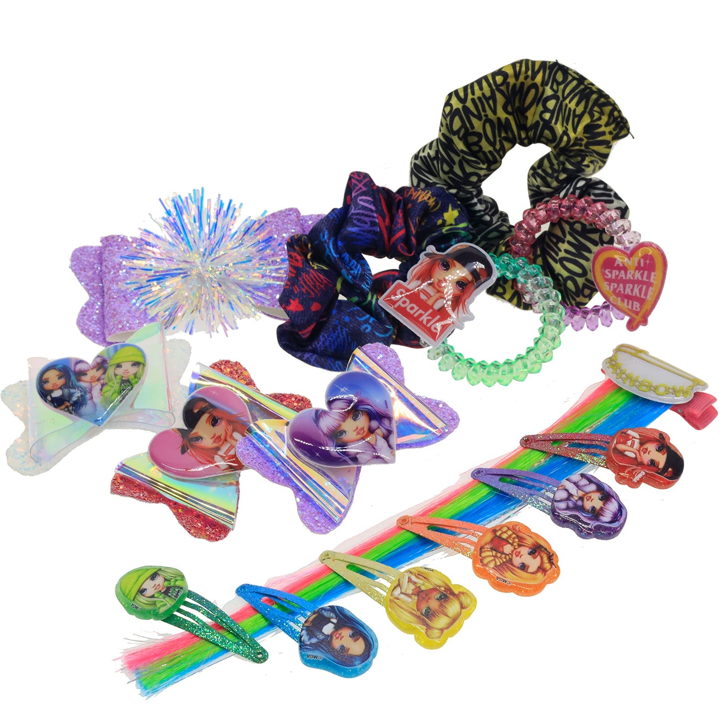 Rainbow High - Townley Girl Hair Accessories Set |Gift for Kids Teens Girls| Ages 3+ (15 Pcs) Including Hair Bow, Hair Extension, Scrunchies, Hair Beauty & Personal Care Townley Girl