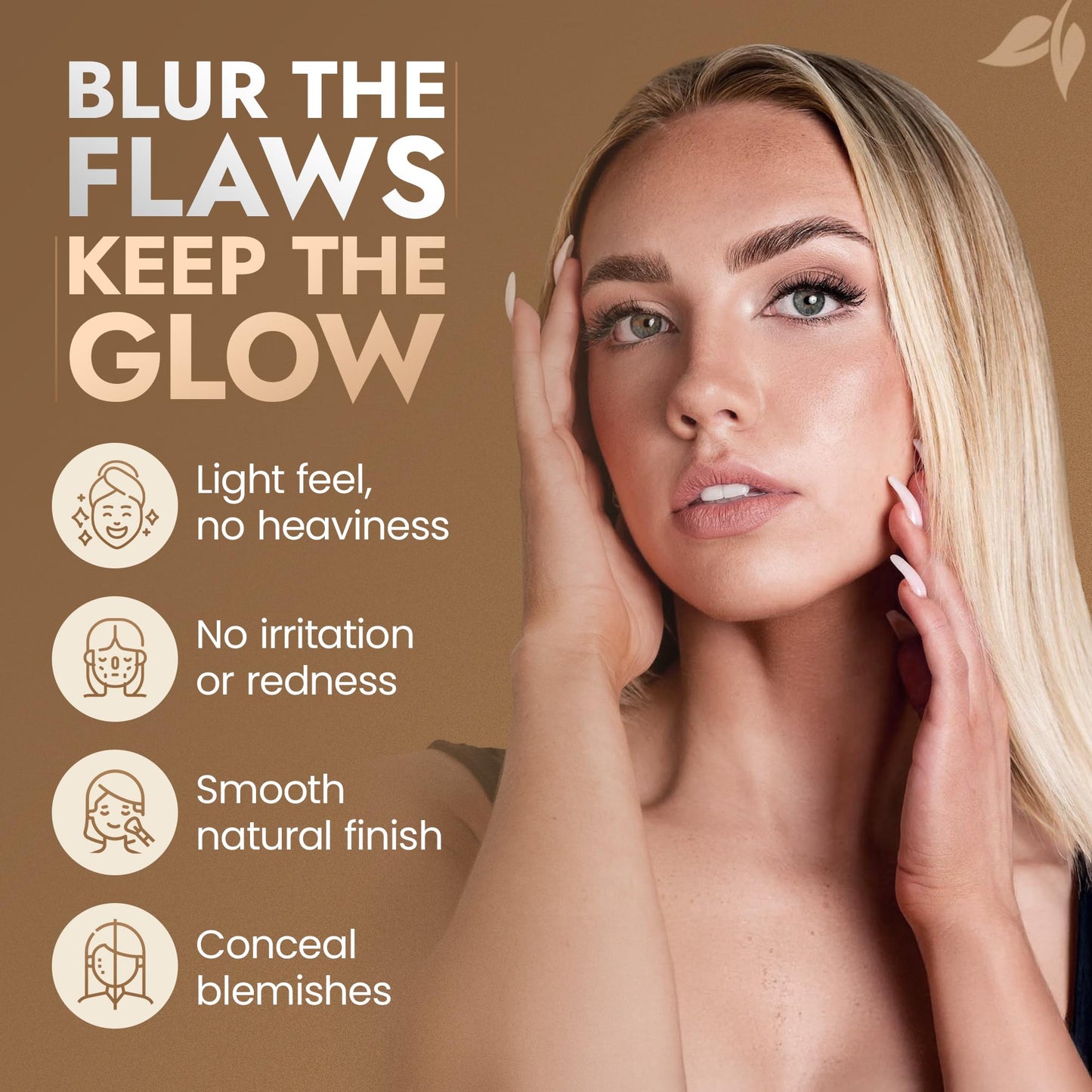 BaeBlu InstaFame Loose Powder Foundation, Create - Full Coverage Matte Natural Mineral Foundation for Sensitive & Acne-Prone Skin - Non-Nano Zinc Beauty & Personal Care BaeBlu