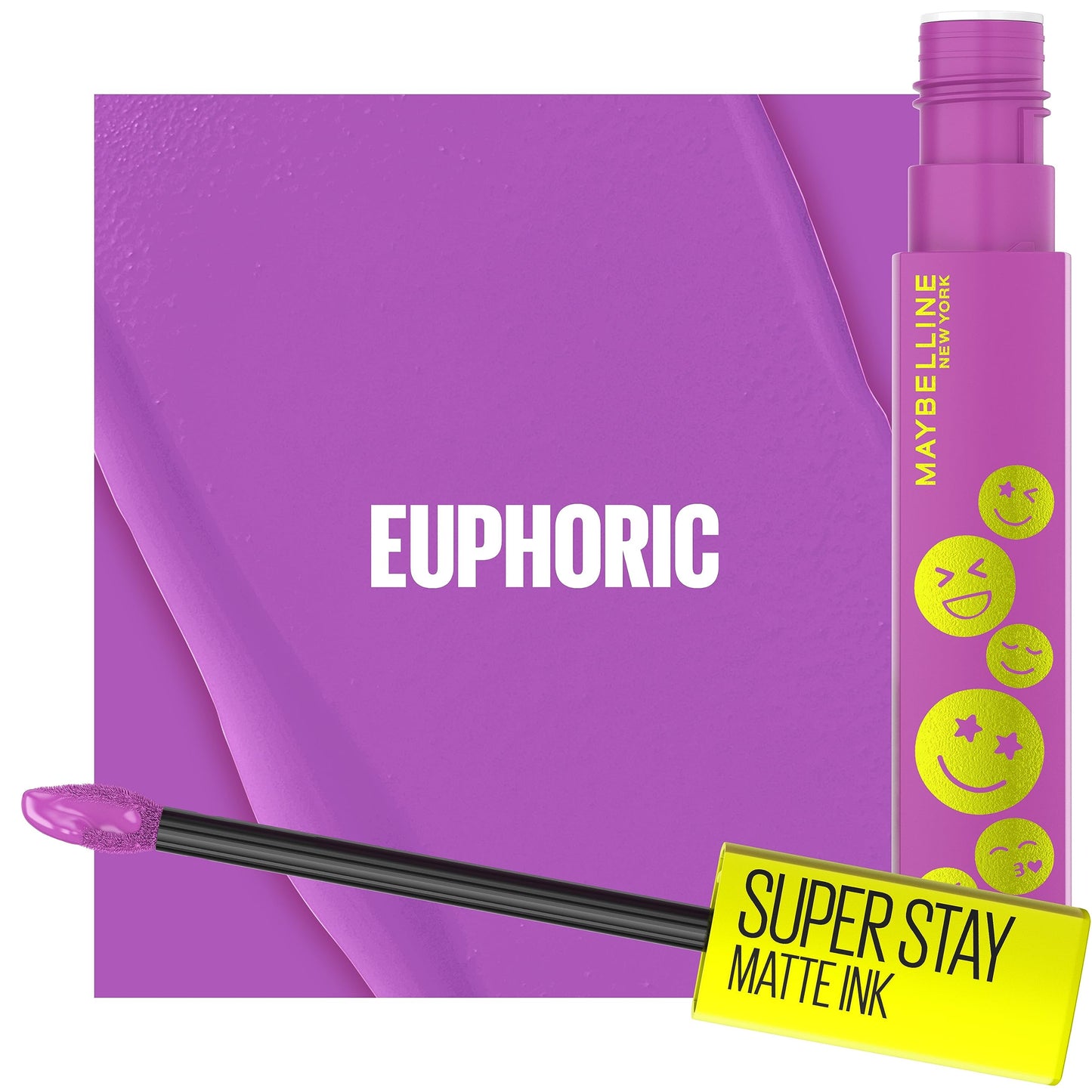 Maybelline Super Stay Matte Ink Liquid Lip Color, Moodmakers Lipstick Collection, Long Lasting, Transfer Proof Lip Makeup, Euphoric, 1 Count Beauty & Personal Care MAYBELLINE