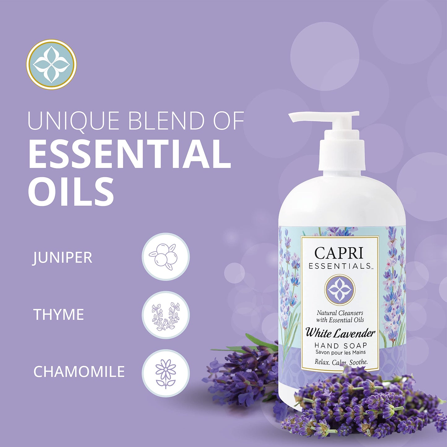 CAPRI ESSENTIALS Hand Soap Liquid, Natural Household Cleaning Supplies, Gentle Plant Based Aromatic Hand Wash with a Blend of Essential Oils, Removes Beauty & Personal Care CAPRI ESSENTIALS