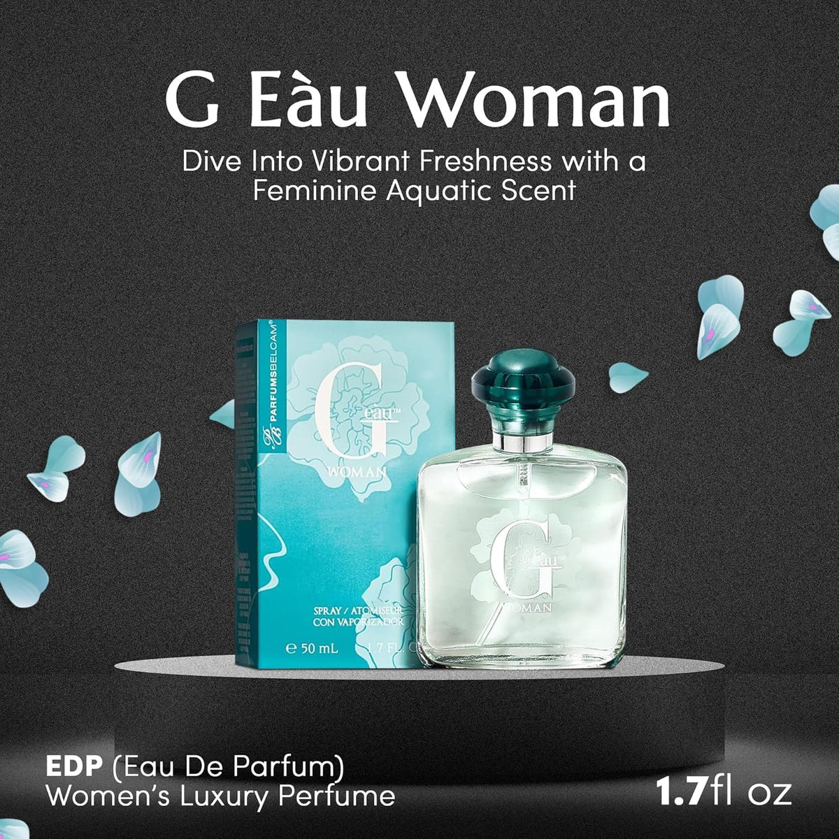 PB ParfumsBelcam G eàu Woman Eau De Parfum Spray for Women - 50 mL Affordable Long Lasting Perfume with Fresh Aquatic Fragrance & Chic Citrus Scent Beauty & Personal Care PB ParfumsBelcam