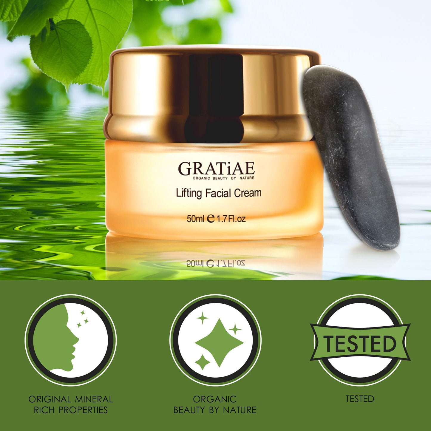 Gratiae Organics Lifting Moisture Cream with Volcanic Stone, 1.7-Ounce Beauty & Personal Care Gratiae