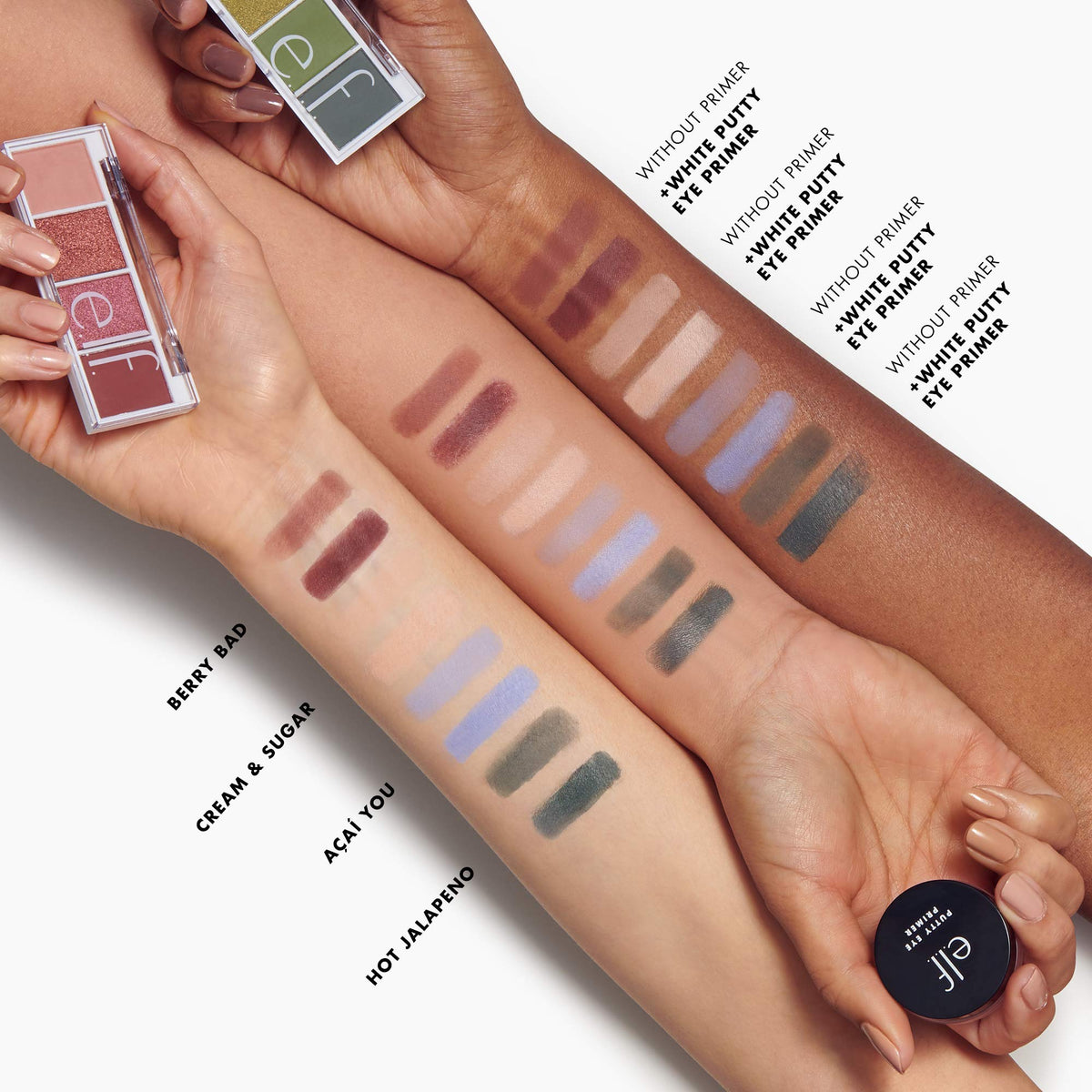 e.l.f. Creamy Blendable/Ultra-Pigmented/Easy to Apply/Matte & Shimmer Bite-Size Eyeshadows, Berry Bad, 0.12 Oz Beauty & Personal Care e.l.f.