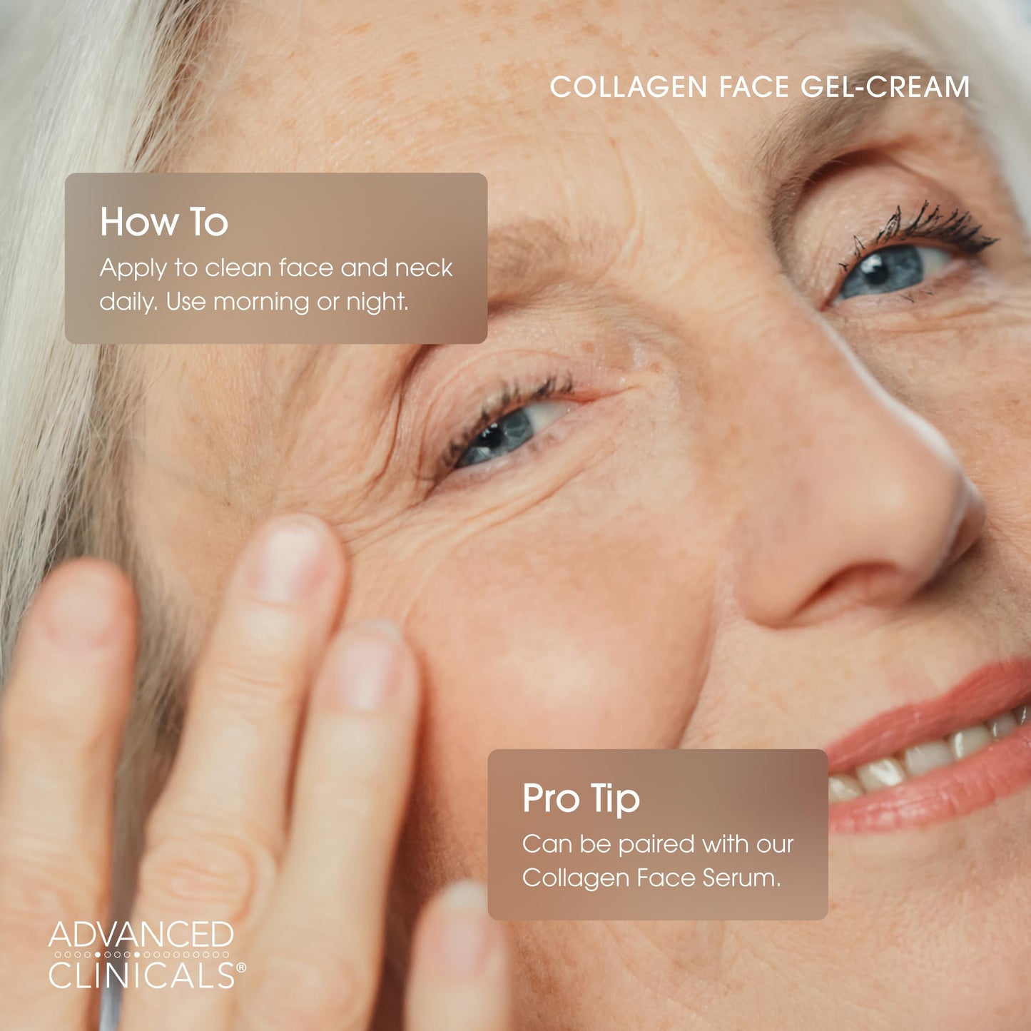 Advanced Clinicals Collagen Cream Gel-Like Facial Lotion | Collagen Peptide + Hyaluronic Acid Moisturizer For Face Helps Hydrate Dry Skin & Improve Beauty & Personal Care Advanced Clinicals