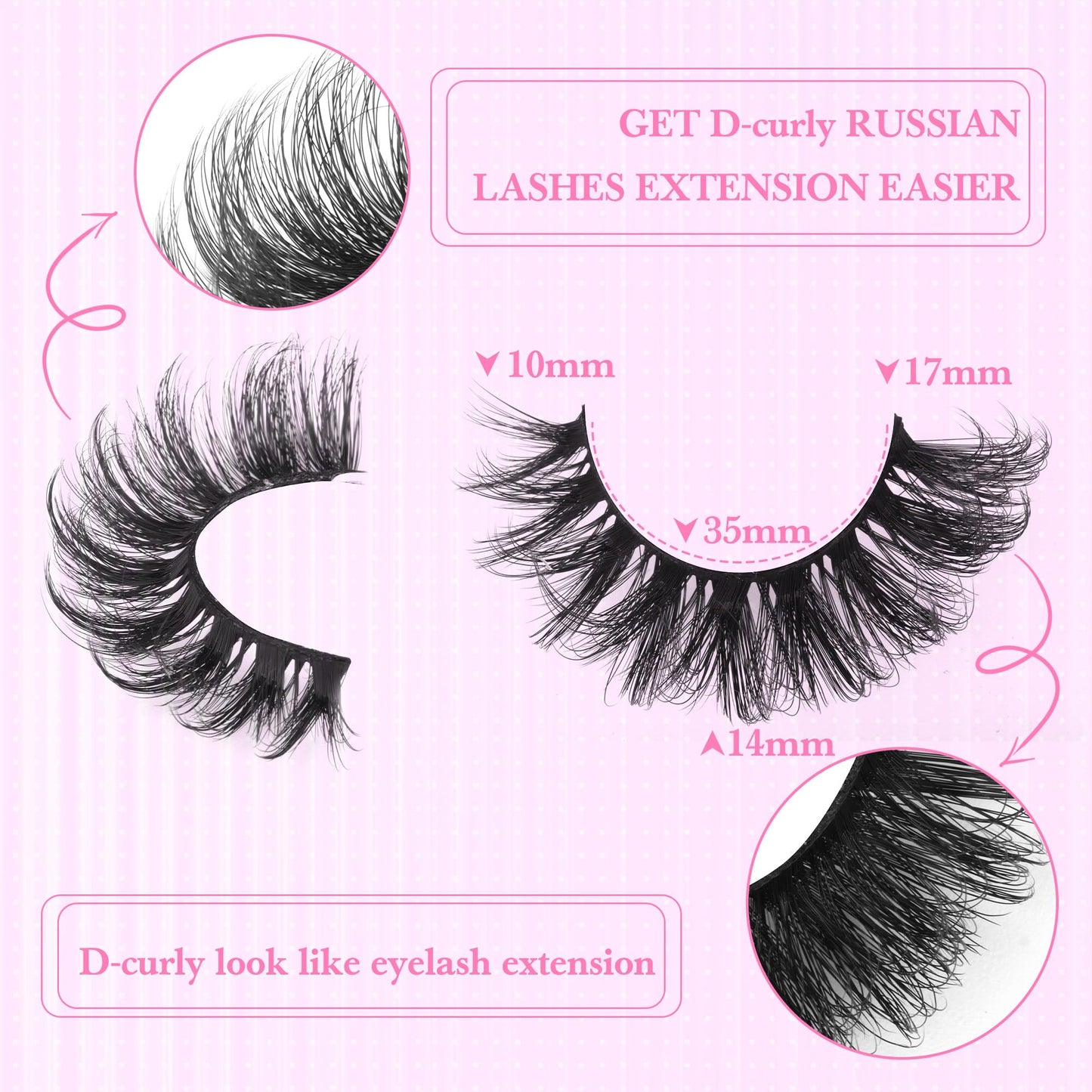 Zanlufly False Eyelashes Russian Strip Cat Eye Faux Mink D Curl Fluffy Fake Lashes Look Like Extension Long Strip Wispy Beauty and Personal Care zanlufly