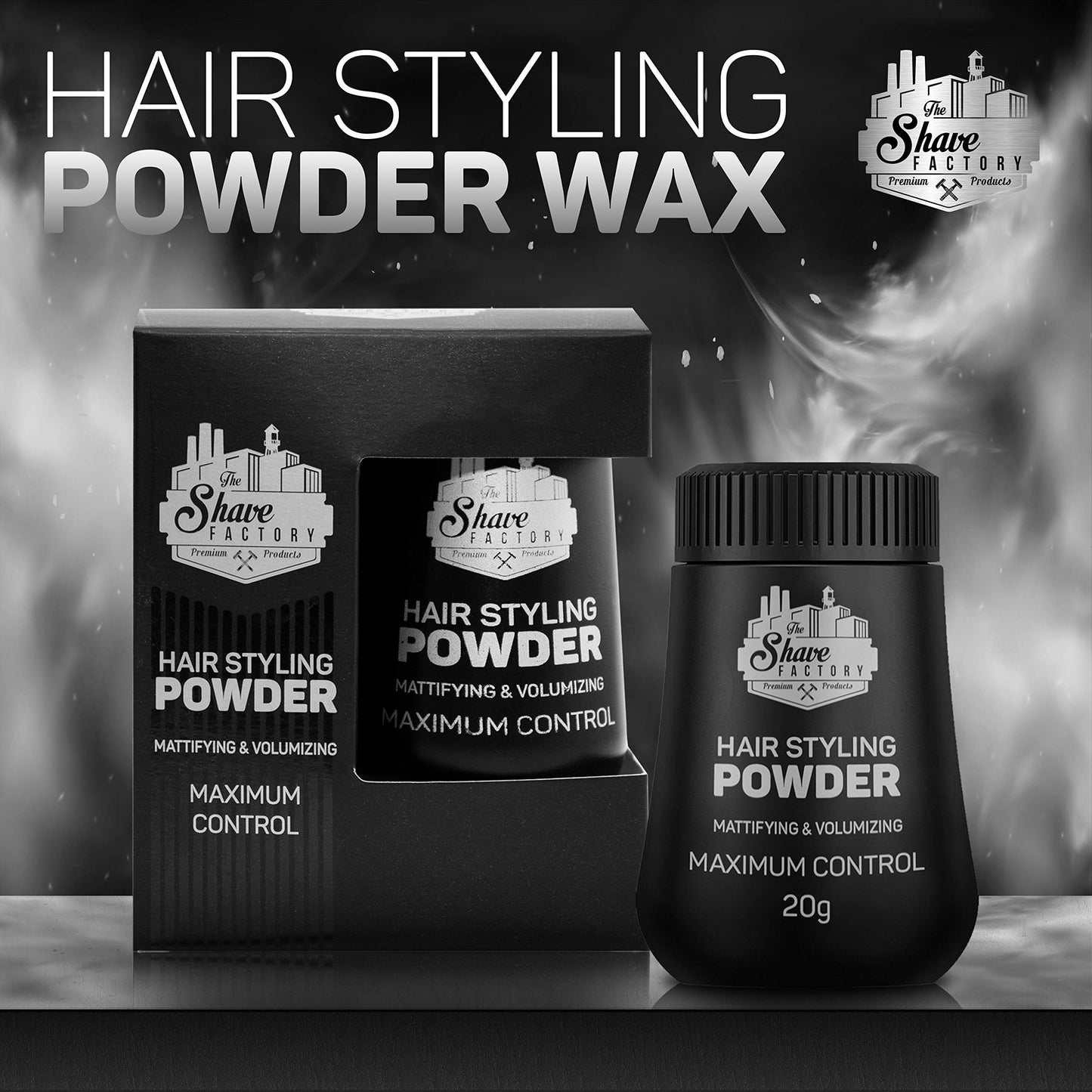the shave factory Hair Styling Powder 21gr. Mattifying&Volumizing Powder with Maximum Control-Elegant Design, Ease Of Use, Flexible and Long-Lasting Beauty & Personal Care the shave factory