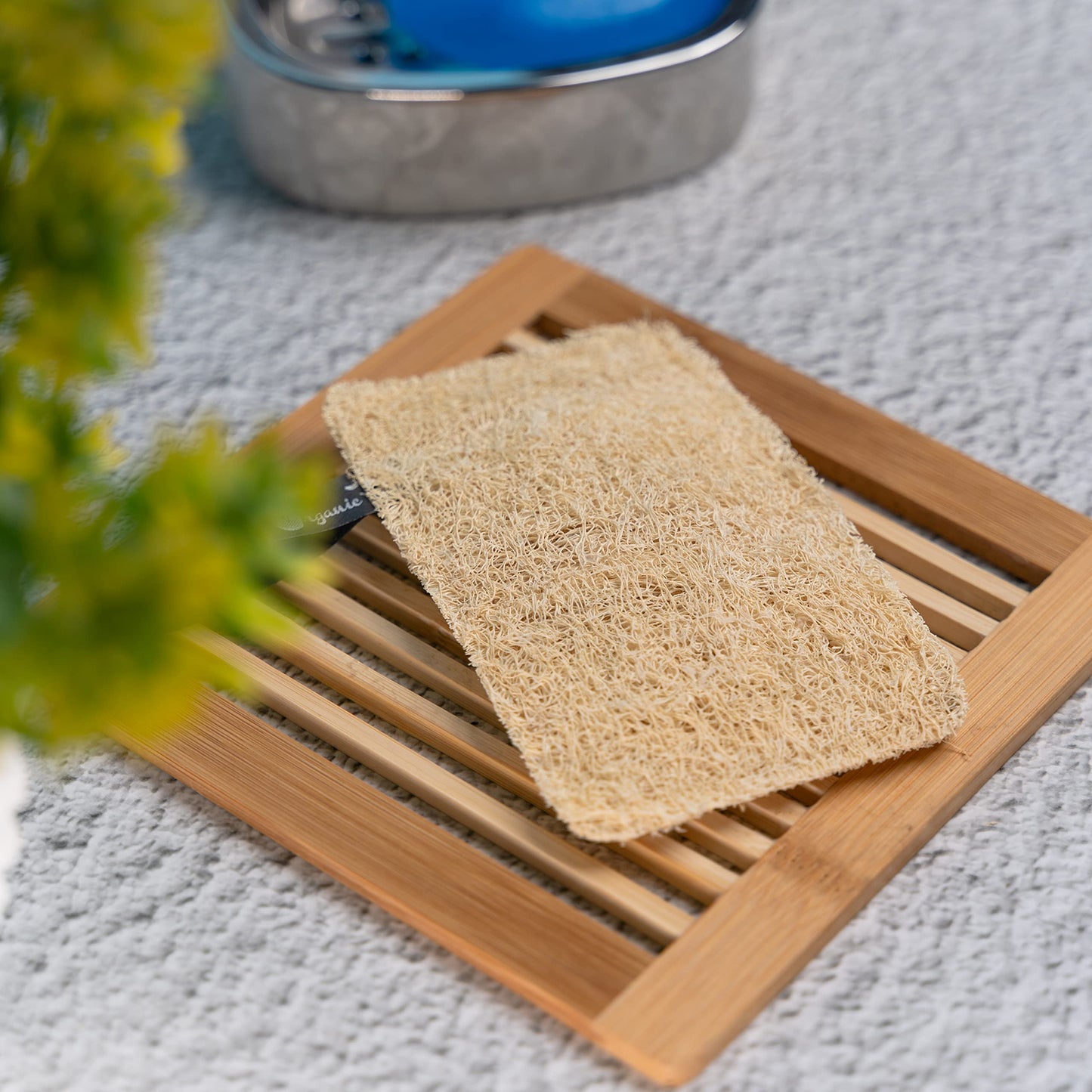 Organic B Rectangular Natural Fiber Sun Dried Loofah Pack Of 2 (Body Scrubber For Men & women)Loofah For Bath Shower Skin Exfoliation Beauty and Personal Care Organic B