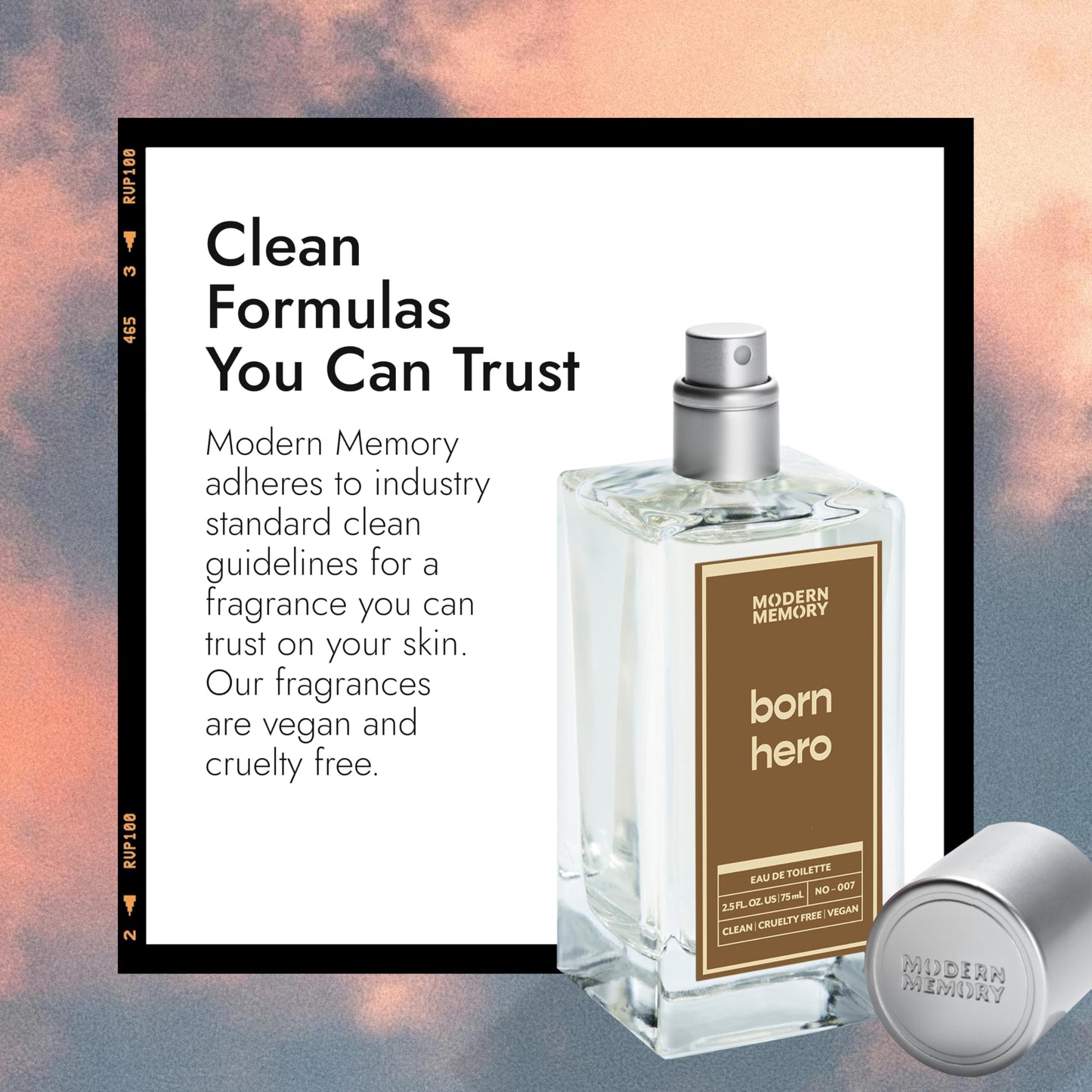 Modern Memory Born Hero Eau de Toilette for Men, 2.5 fl oz - Notes of Bergamot, Black Pepper & Cedarwood Beauty & Personal Care Modern Memory