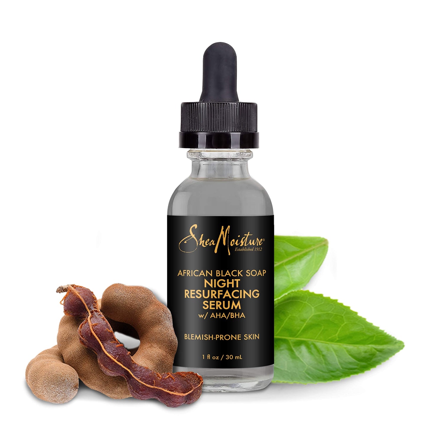 Sheamoisture Overnight Resurfacing Serum for Blemish Prone Skin African Black Soap With Shea Butter 1 oz Beauty & Personal Care Shea Moisture
