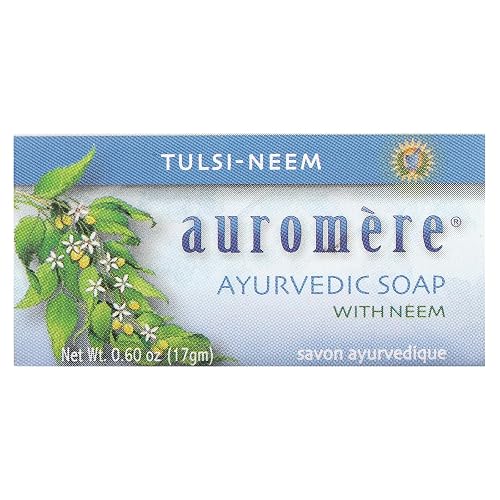 Auromere Ayurvedic Bar Soap with Neem, Tulsi-Neem, 0.6 oz (17 gm) Beauty & Personal Care Auromere