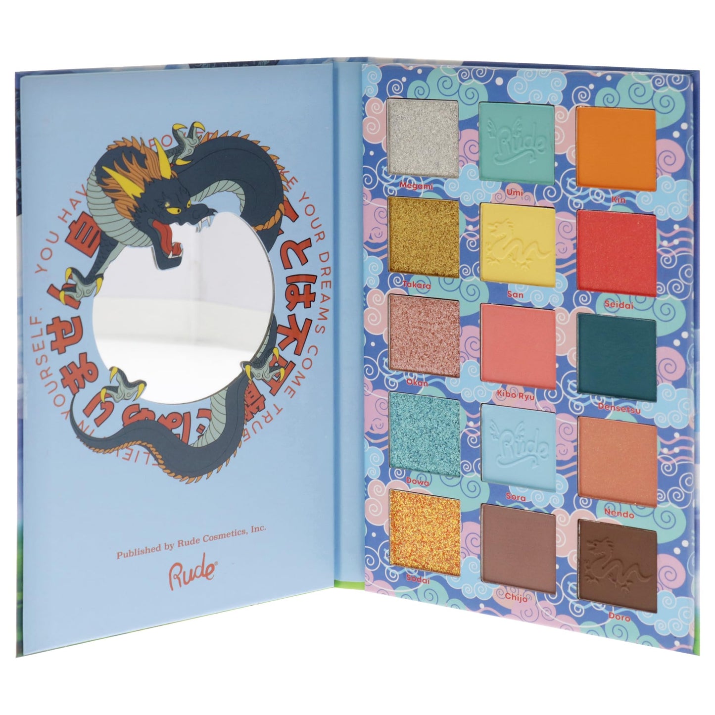 Rude Cosmetics Manga Collection Pressed Pigments and Shadows Palette - Adventures of Rudeko for Women - 0.77 oz Eye Shadow Beauty & Personal Care RUDE