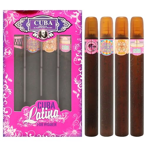 Champs Cuba Latino Collection By Champs For Women Gift Set (Eau De Parfum Spray 1.17-Ounce/35 Ml of Carnaval, Cactus, Maya & Copacabana) Beauty & Personal Care Cuba