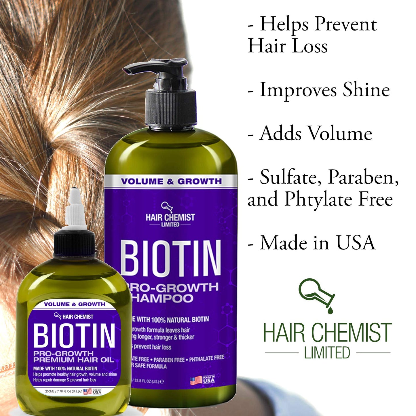 Hair Chemist Biotin Pro-Growth Premium Hair Oil 7.1 oz. Beauty & Personal Care Hair Chemist