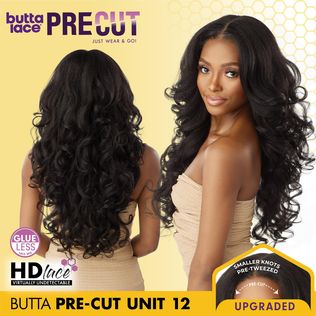 Sensationnel Butta Lace Precut Wig-Unit 12, BEIGEBLONDE