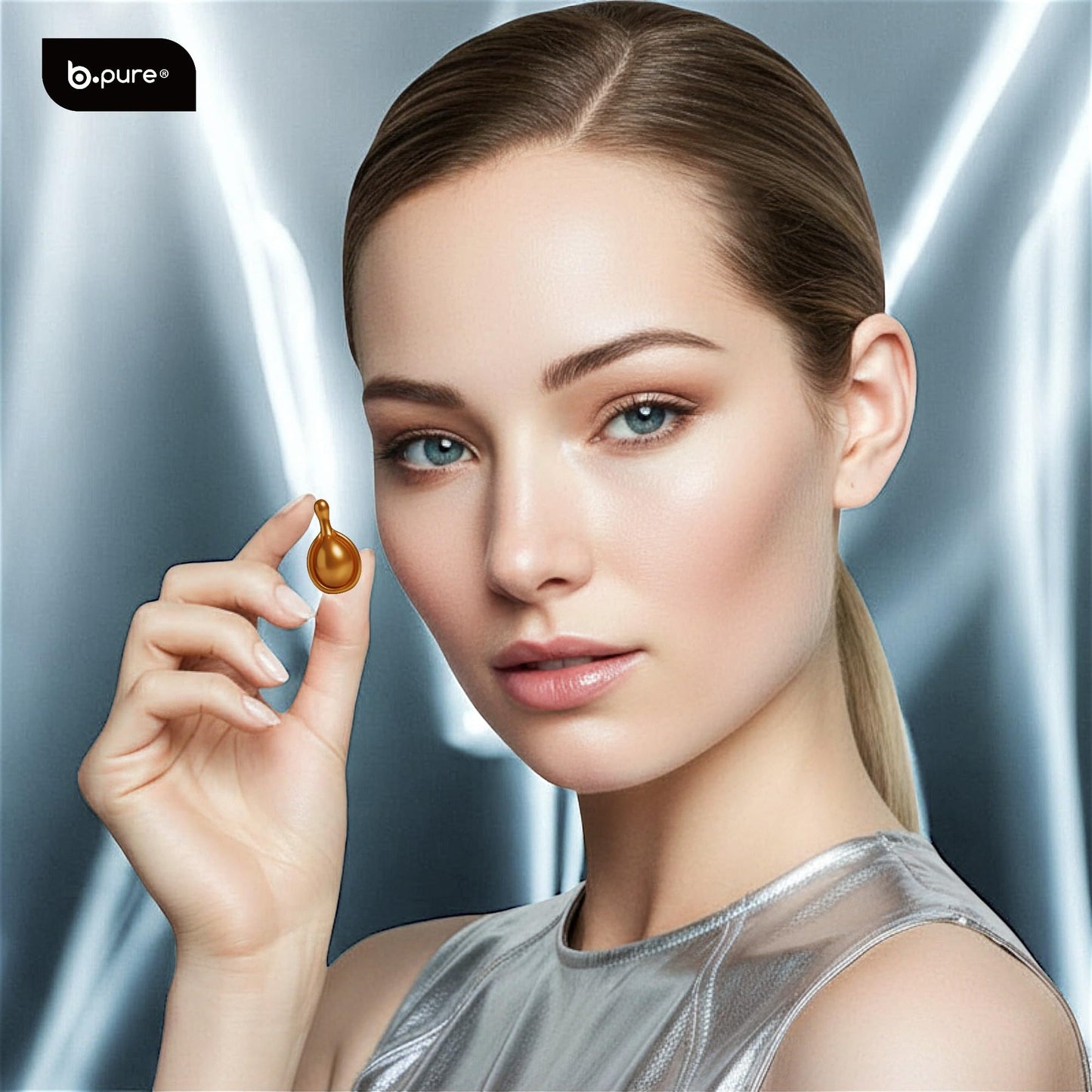 b.pure Vitamin C Concentrated Facial Serum Capsules | Even Complexion, Brightening, Firming, Anti-Aging | 40-Count Beauty & Personal Care b.pure