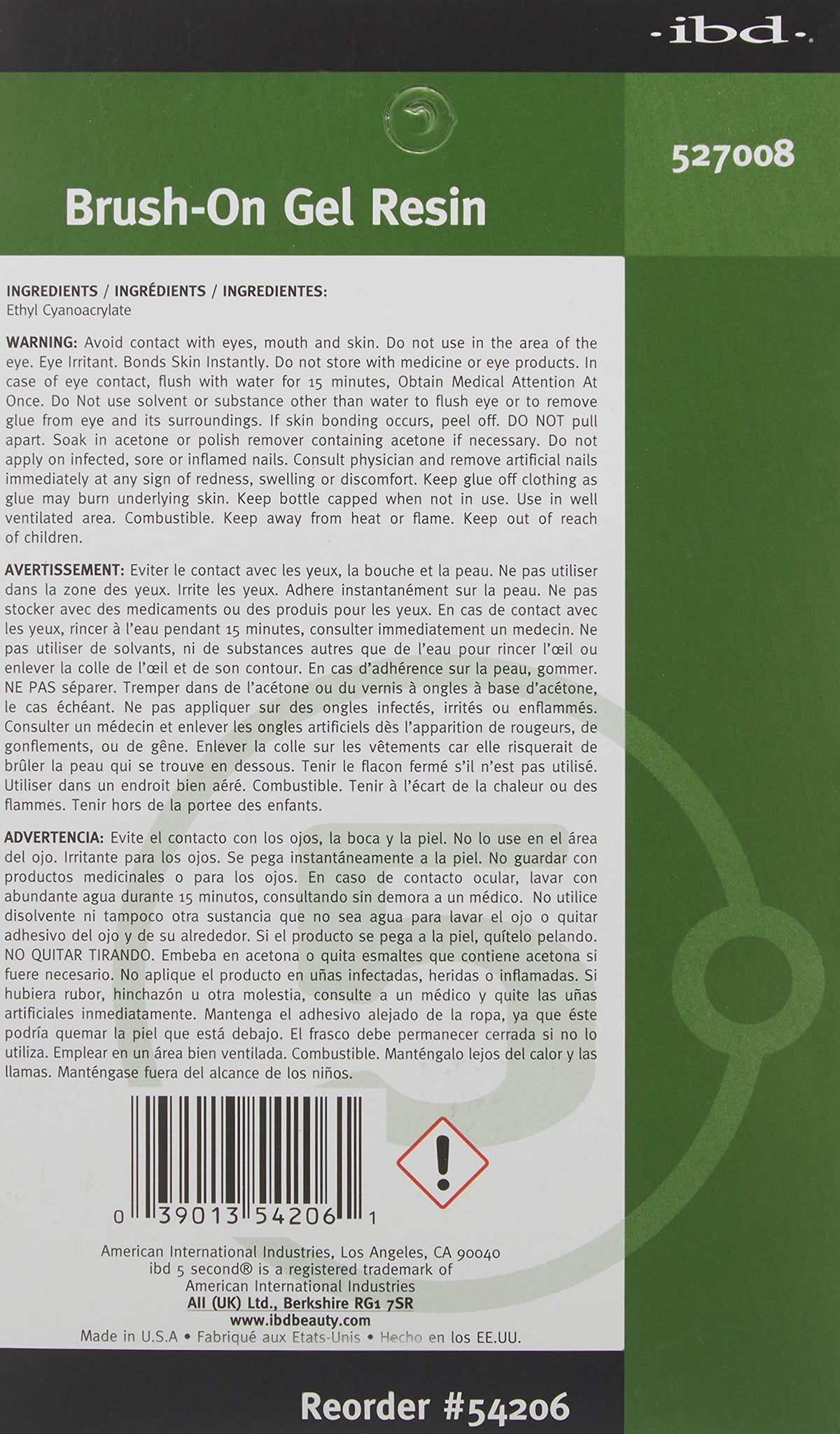IBD Ibd 5 Second Brush-on Gel Resin - Net Wt. 0.20 oz. Beauty & Personal Care IBD