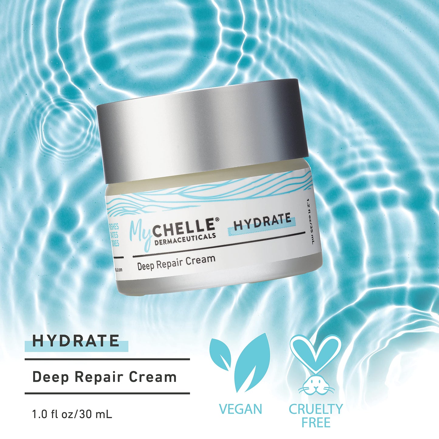 MyCHELLE Deep Repair Cream - Hydrating Face Moisturizer with Kombucha Tea and Vitamin B for Dry Skin Beauty & Personal Care MyChelle Dermaceuticals