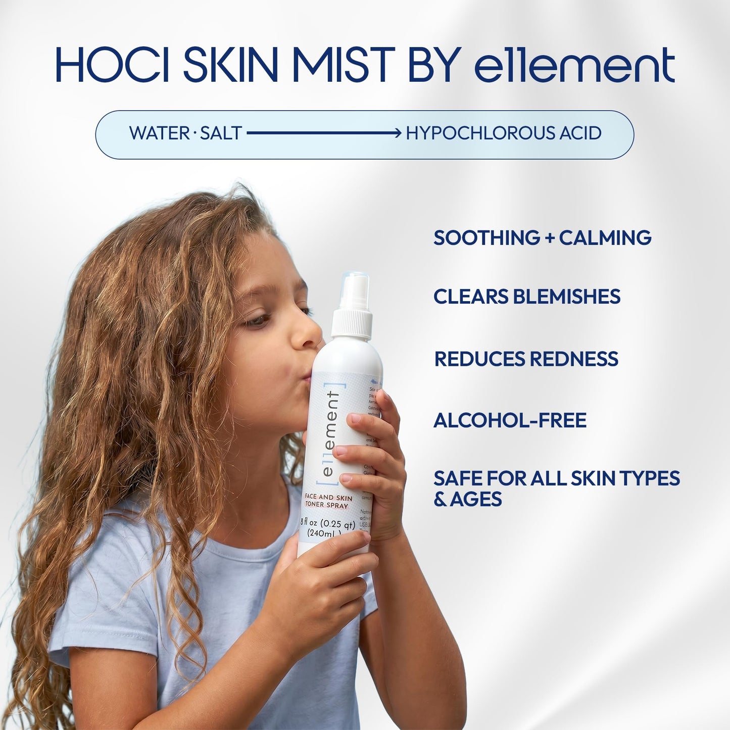 e11ement Hypochlorous Acid Spray for Skin, HOCl Facial Mist & Body Spray, Skin Cleanser for Face, Acne Prone & Sensitive Skin, Fragrance Free, All Beauty and Personal Care e11ement