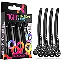 Framar Black Tight Tension Clips For Hair - Set of 4 Professional Hair Clips - Metal Hair Clips for Styling, Stylist Supplies, Hairclips, Hairstylist Beauty & Personal Care FRAMAR