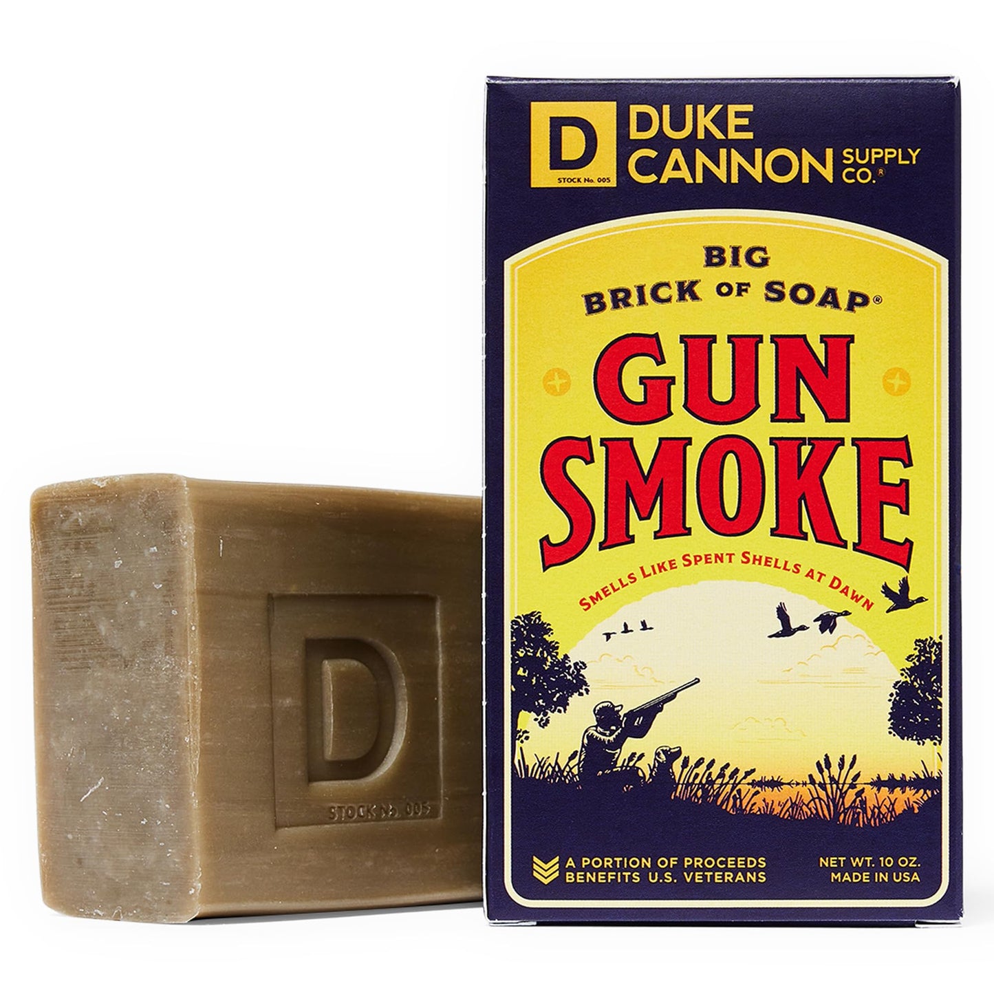 Duke Cannon Supply Co. Big Brick of Men's Soap - Gun Smoke, 10oz (Pack of 1) Beauty & Personal Care Duke Cannon Supply Co.