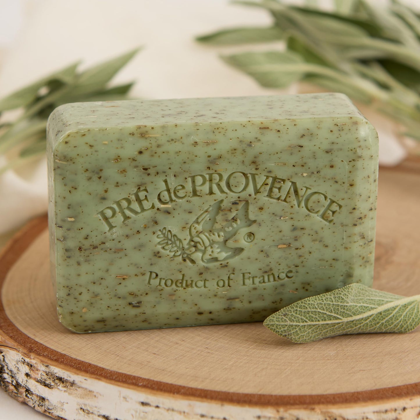 Pre de Provence Artisanal Soap Bar, Enriched with Organic Shea Butter, Natural French Skincare, Quad Milled for Rich Smooth Lather, 8.8 Ounce, Sage Beauty & Personal Care Pre de Provence