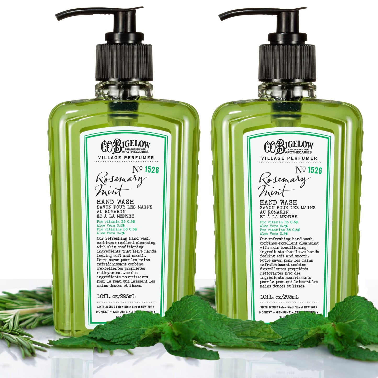 C.O. Bigelow Rosemary Mint Hand Wash, Village Perfumer Liquid Hand Soap with Aloe Vera & B5, 10 Fl Oz Beauty & Personal Care C. O. Bigelow