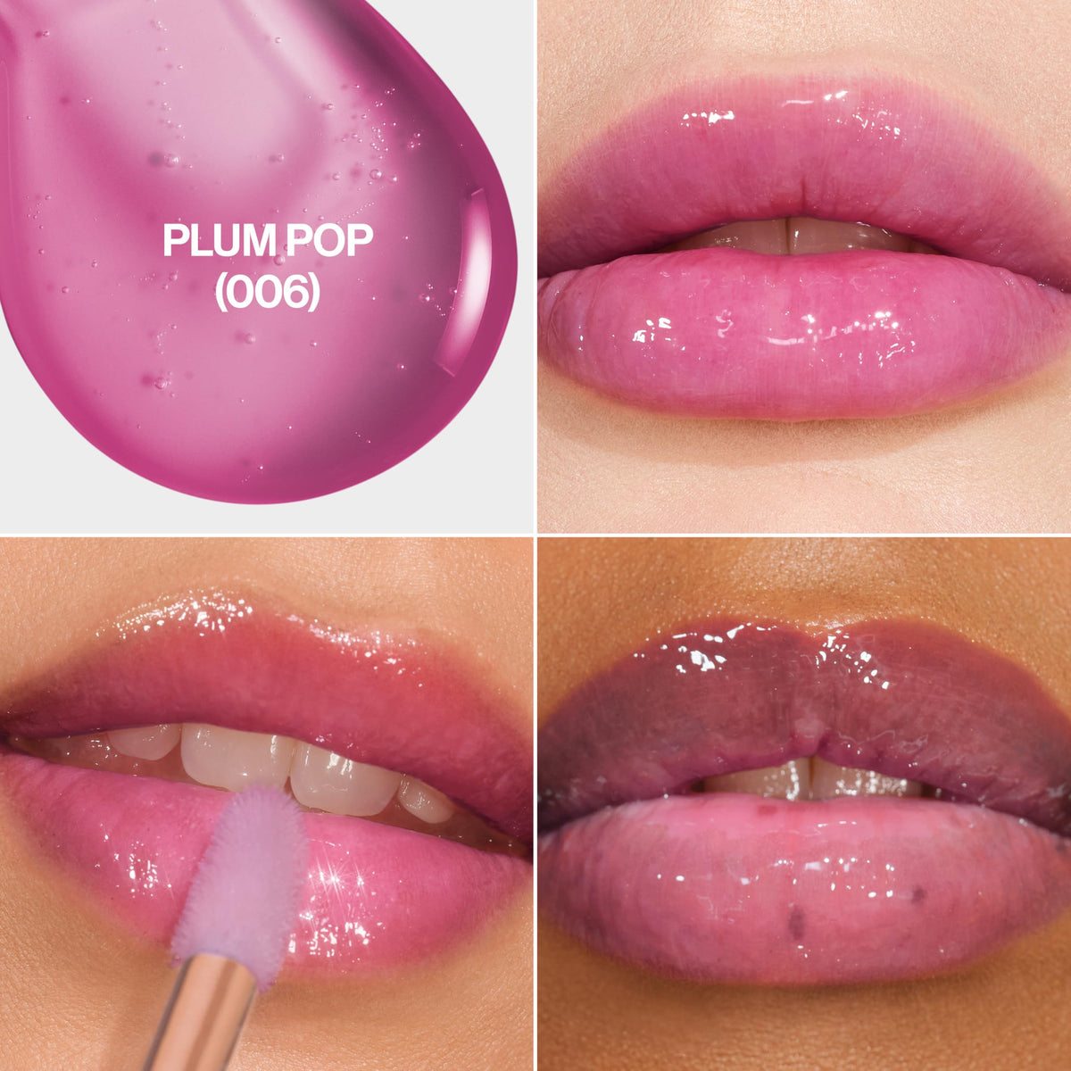 REVLON Super Lustrous Glimmer Lip Oil, Moisturizing & Tinted, Shiny Finish, Made with Plant-Based Squalane, 006 Plum Pop, 0.13 fl oz Beauty & Personal Care REVLON