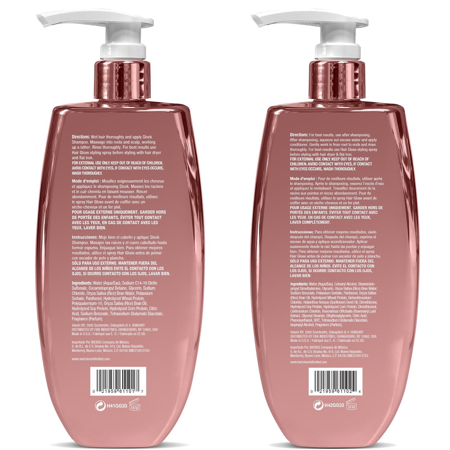 Hair Chemist Hair Gloss Liquid Glass Shampoo & Conditioner Set 33.8 Ounce (2-PC SET) -Smoothing Shampoo, Adds Smooth & Shine Plus Frizz Reducing Beauty & Personal Care Hair Chemist