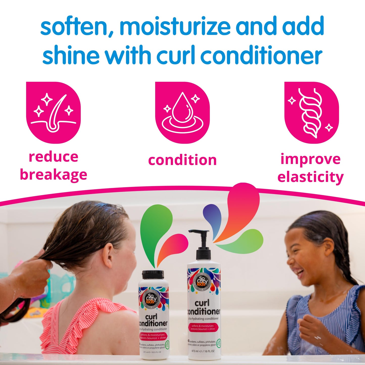 SoCozy Curl Conditioner | For Kids Hair | Softens, Restores Bounce and Shine | No Parabens, Sulfates, Synthetic Colors or Dyes, Sweet-Crème, 10.5 Fl Beauty & Personal Care SO COZY