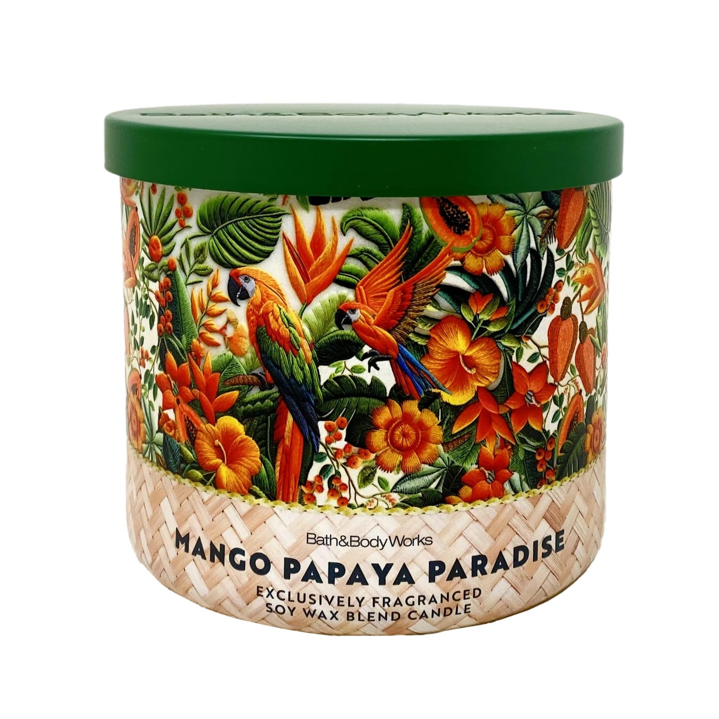 Bath & Body Works Mango Papaya Paradise 3-Wick Scented Candle with a Natural Oats Bar Soap Beauty & Personal Care Bath & Body Works