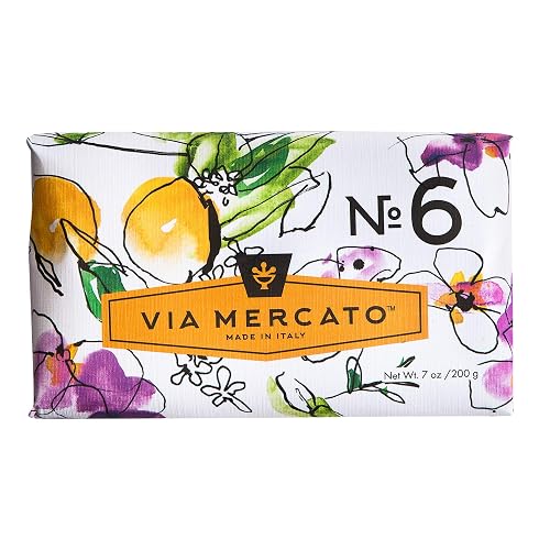 Via Mercato Italian Soap Bar (200 g), No. 6 - Fig, Orange Blossom & Cedarwood Beauty & Personal Care Via Mercato