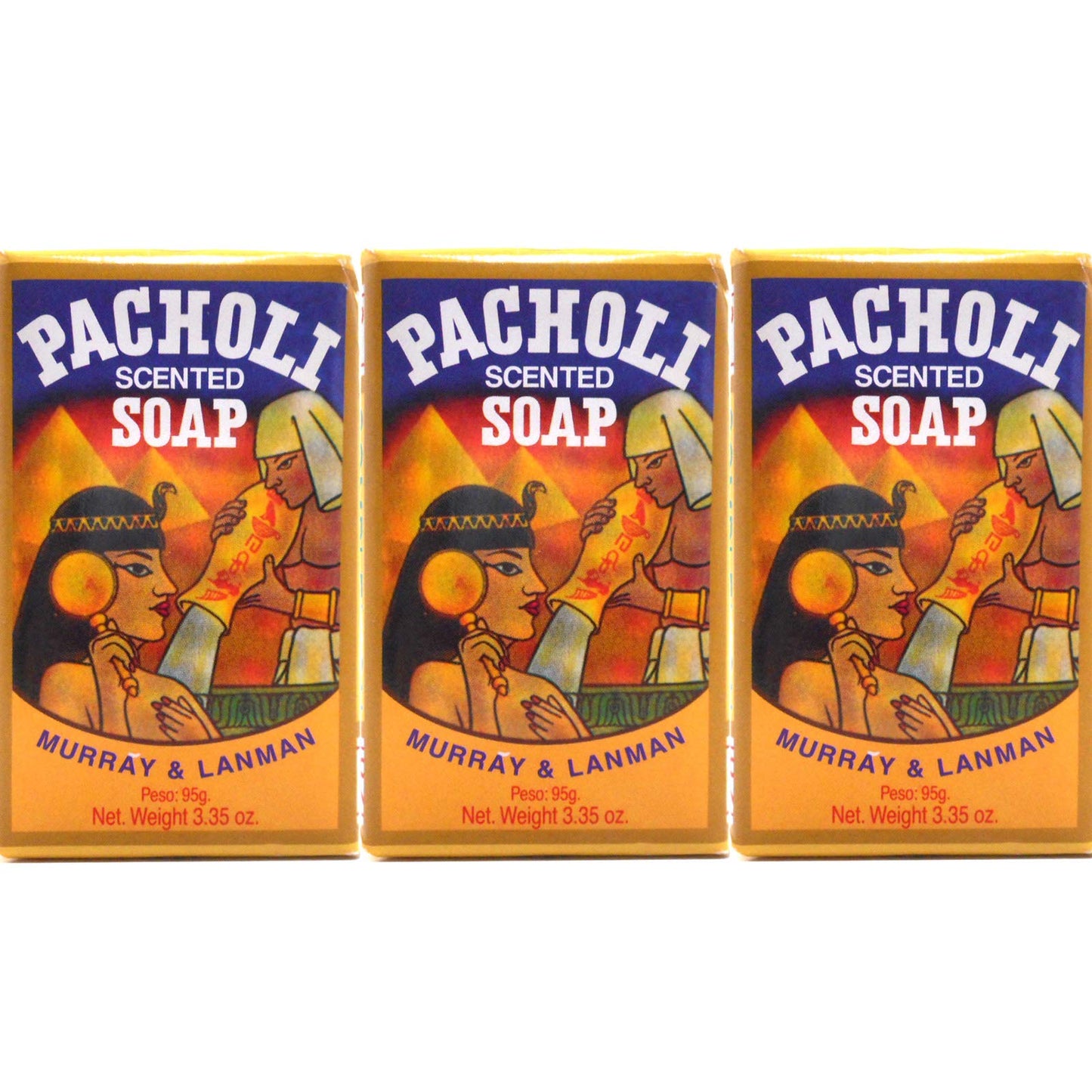 PATCHOULI SCENTED SOAP 3.3oz JABON de PACHOLI SAVON QTY-3 Beauty & Personal Care Murray & Lanman