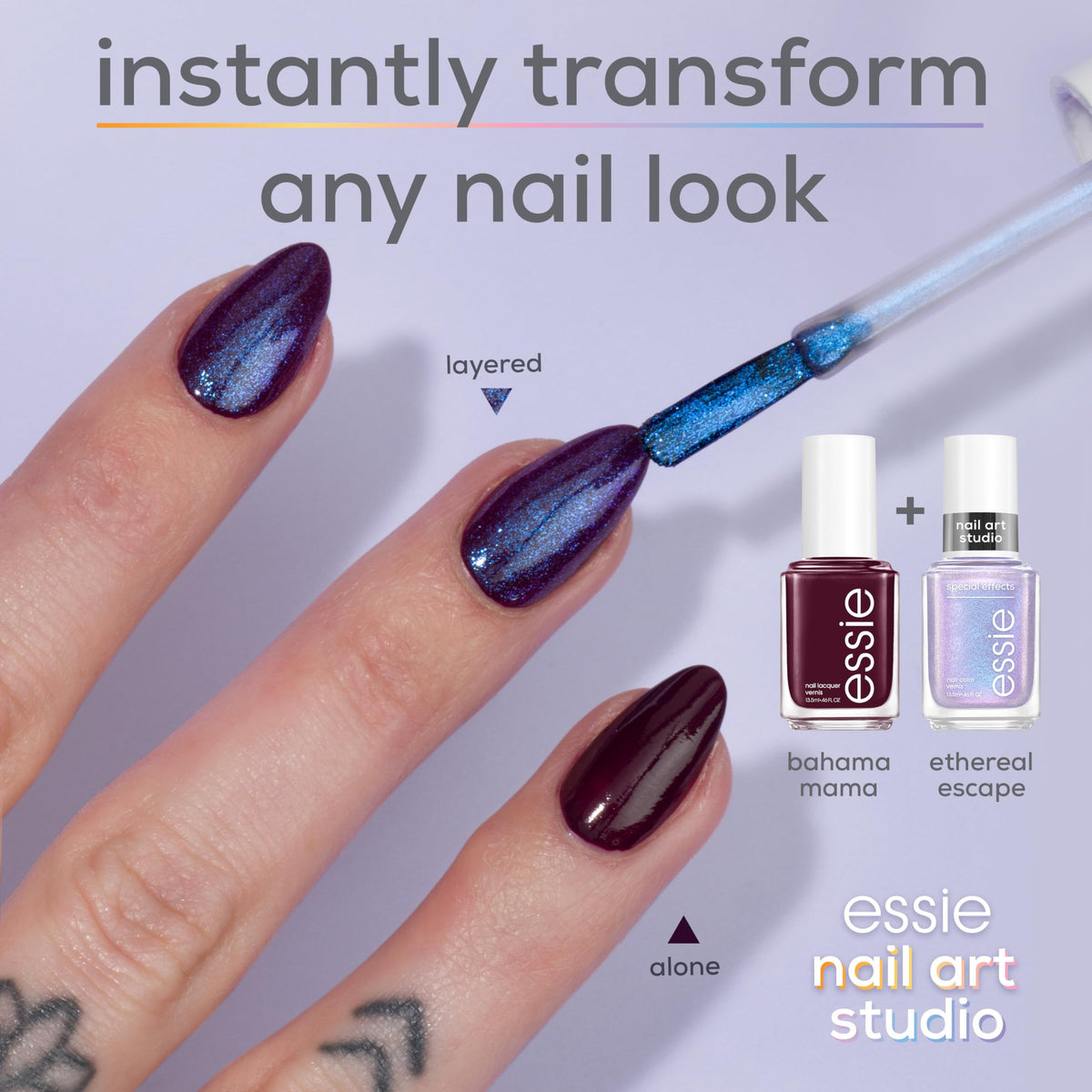 essie Nail Art Studio Special Effects Nail Polish, Gold, Vegan, Separated starlight, 0.46 fl oz