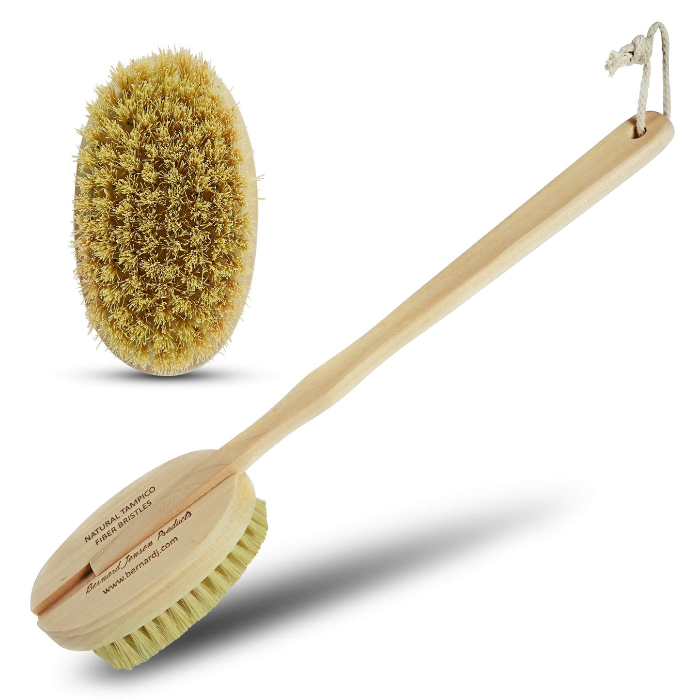 Bernard Jensen Natural Bristle Body Brush - 1 Brush for Dry Brushing, Exfoliation & Skin Care Beauty & Personal Care Bernard Jensen's