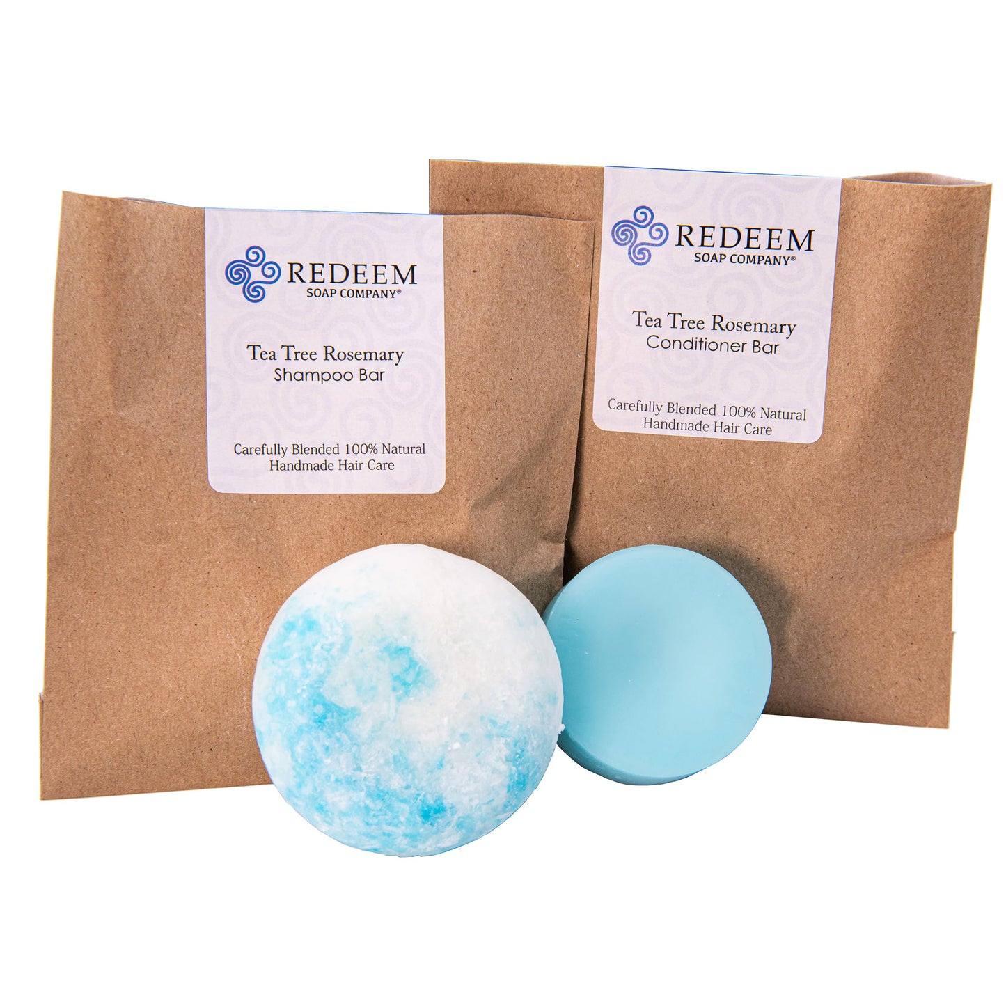 Redeem Soap Company - Tea Tree Rosemary Shampoo Bar and Conditioner Bar, Made in the USA, 3 oz Shampoo Bar, 1 oz Conditioner Bar, Zero Waste, No Beauty & Personal Care Redeem Soap Company