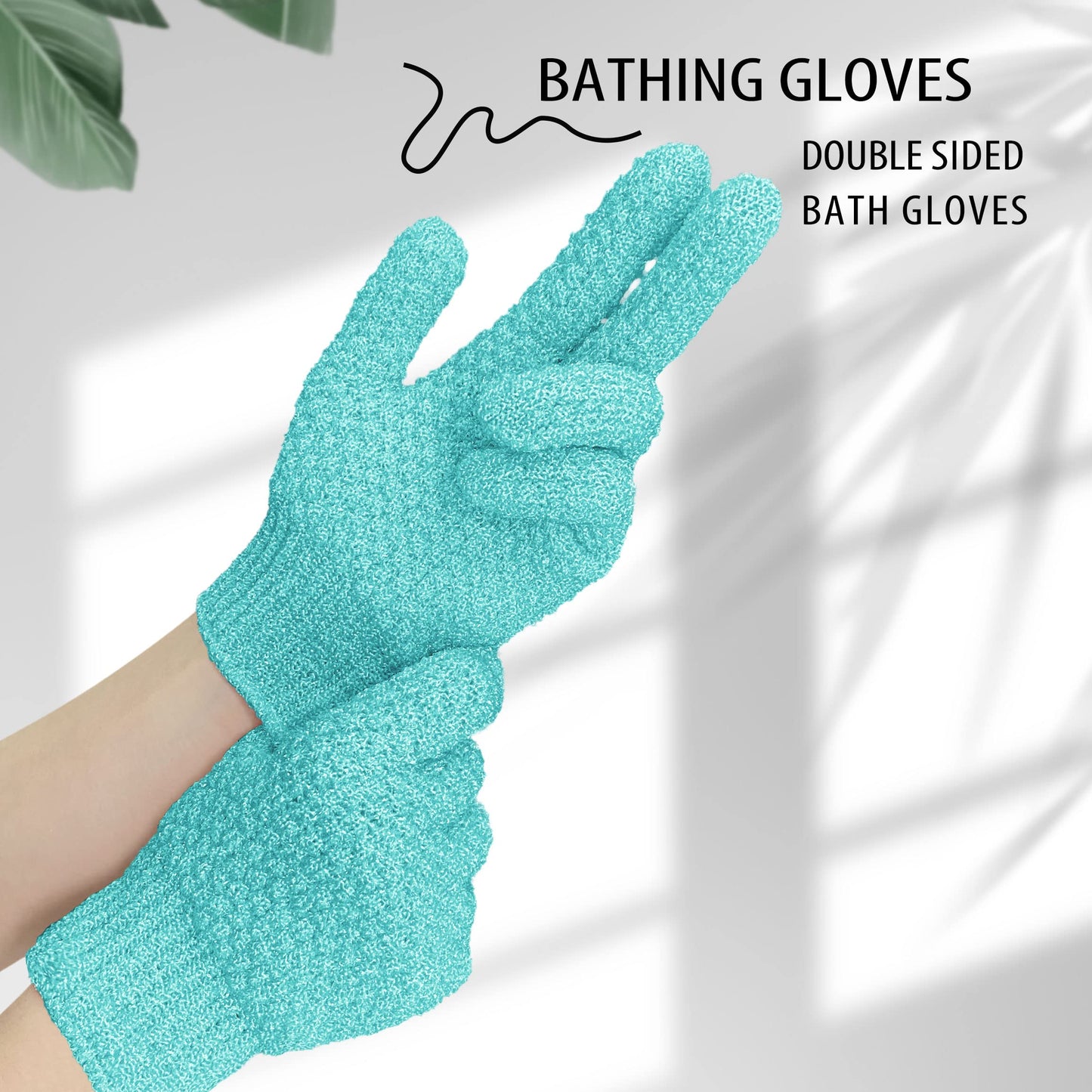 Evridwear Exfoliating Gloves for Shower, 100% Nylon Thick Soft Medium Heavy Bathing Gloves Dead Skin Remover Body Scrubber Smooth Skin with Hang Loop Beauty & Personal Care Evridwear