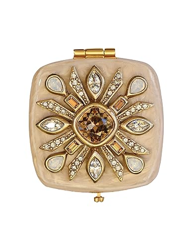 Jay Strongwater Schuyler Maltese Bejeweled Compact - Golden Beauty & Personal Care Jay Strongwater