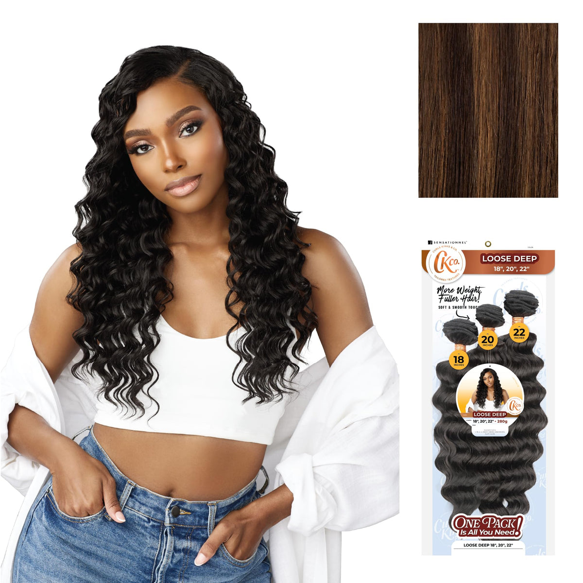 Sensationnel CKCO Synthetic Bundle-Loose Deep,18 20 22 inch, S4/30