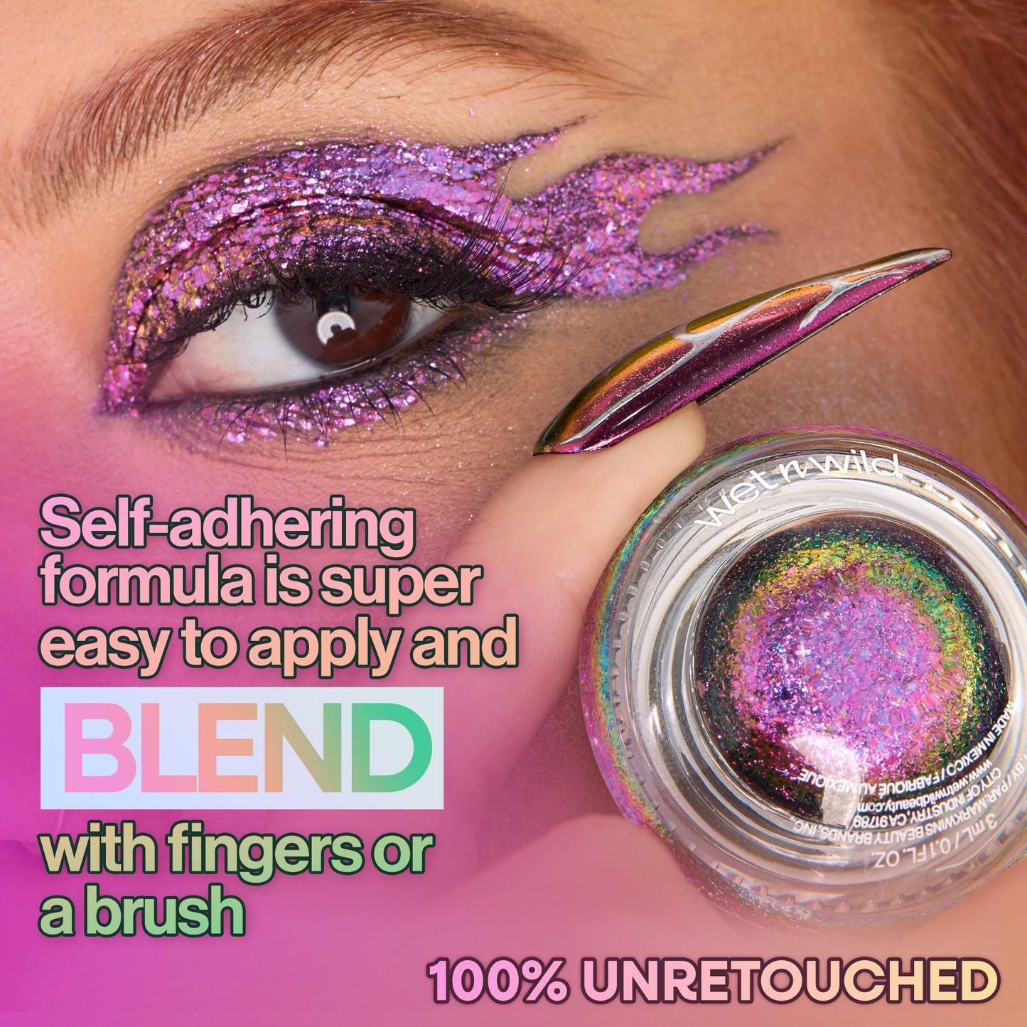 wet n wild Chameleon Chrome Eyeshadow Foil, Multi-Chromatic Light-Reflecting Pigments, Self-Adhering & High-Impact Color, Long-Lasting & Blendable Beauty & Personal Care wet n wild